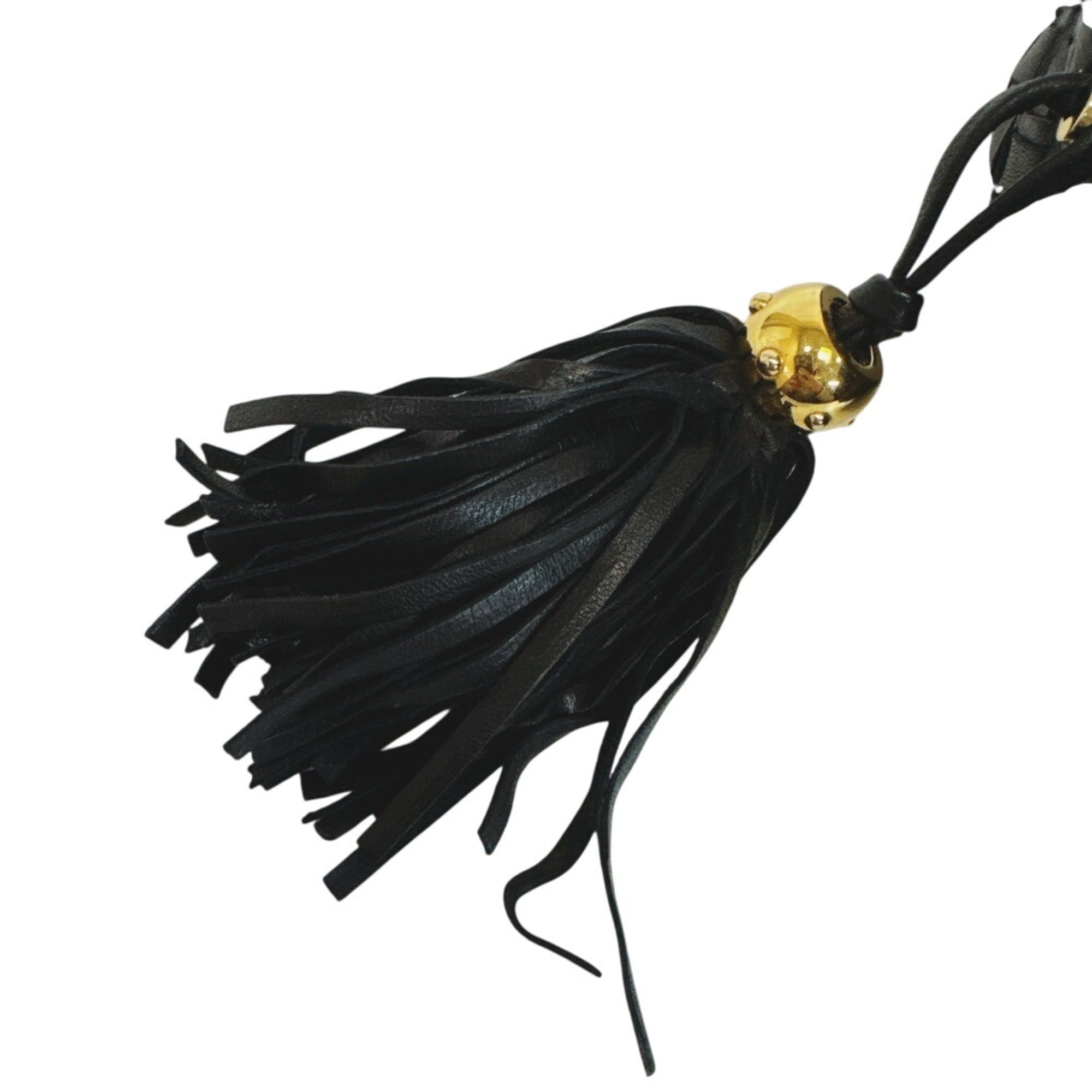 Bally BALLY 2-way fringe tassel handbag, woven shoulder bag, black Size ONE SIZE - 6 Thumbnail