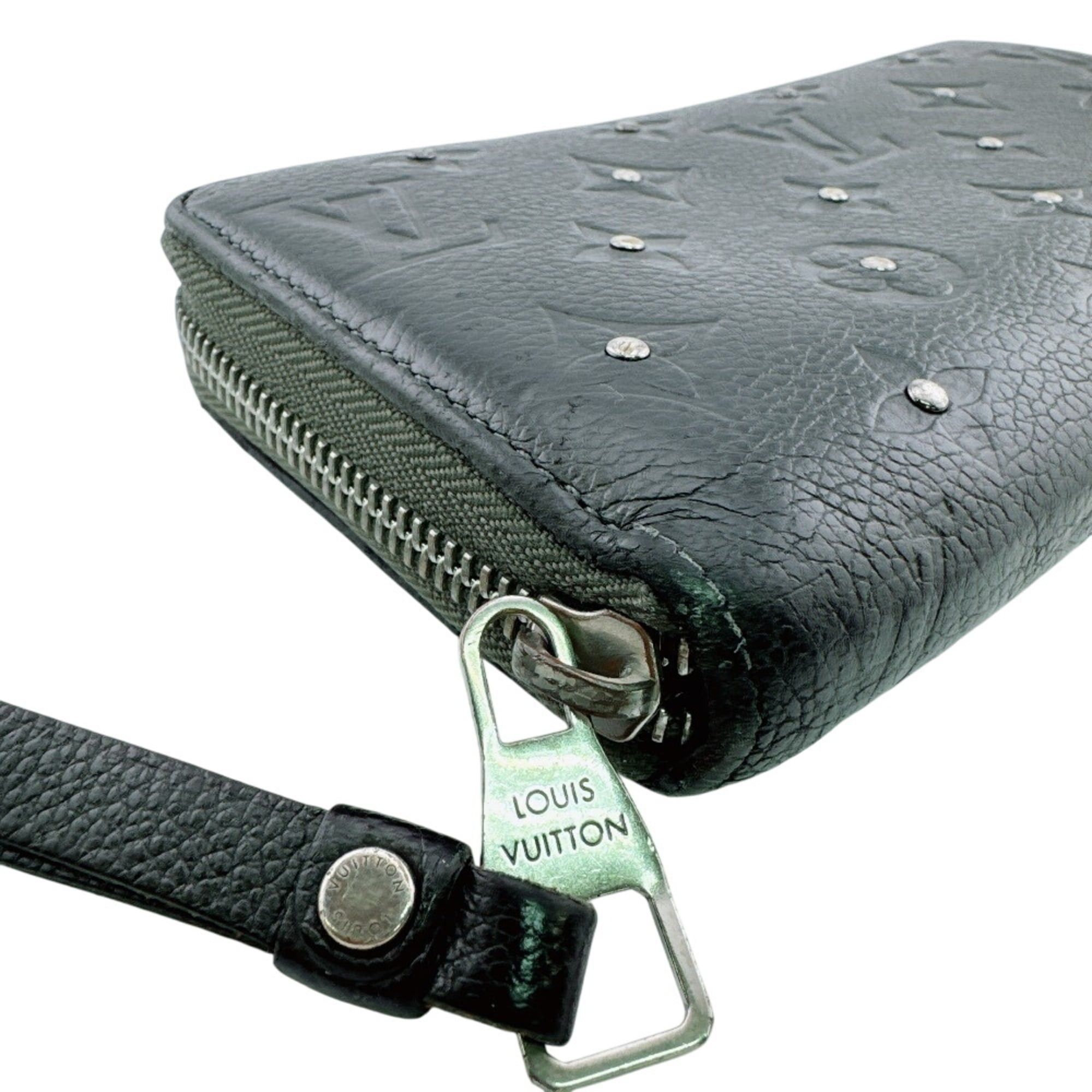 Louis Vuitton LOUIS VUITTON M61442 Platine Studded Zippy Wallet Monogram Empreinte Long Black Size ONE SIZE - 5 Thumbnail