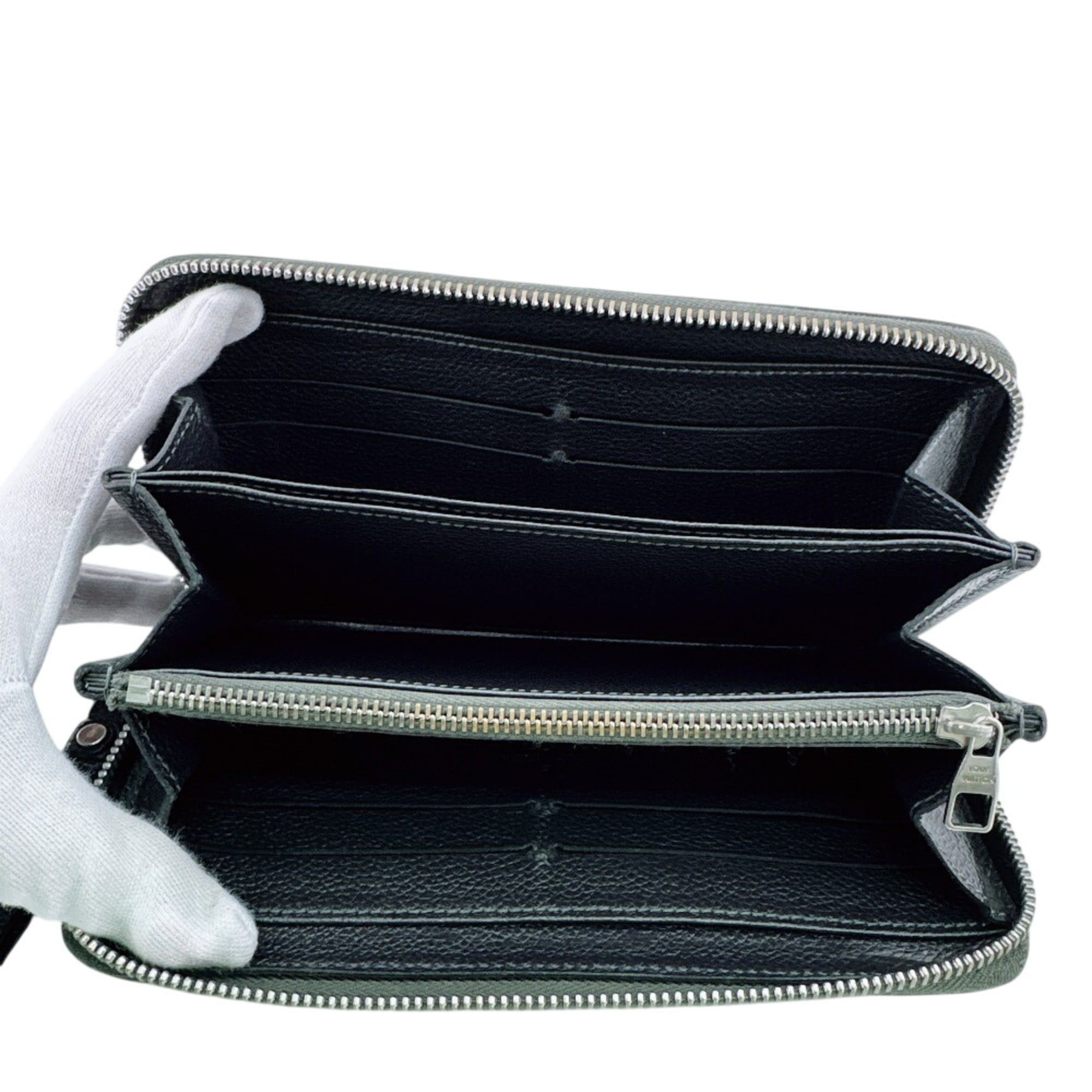Louis Vuitton LOUIS VUITTON M61442 Platine Studded Zippy Wallet Monogram Empreinte Long Black Size ONE SIZE - 8 Thumbnail