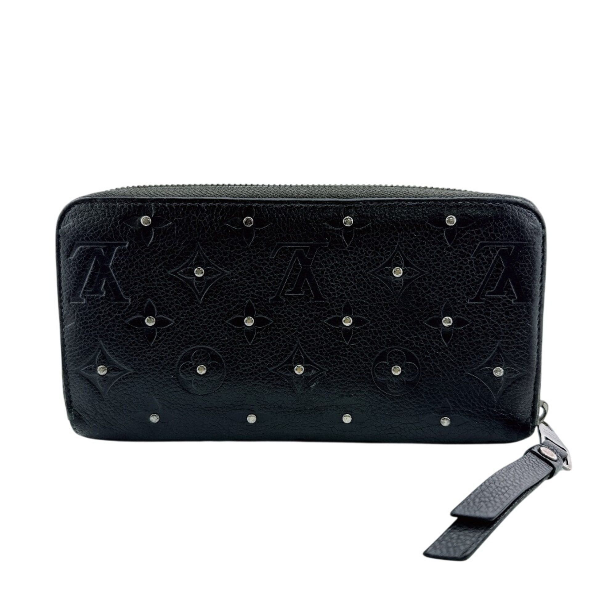 Louis Vuitton LOUIS VUITTON M61442 Platine Studded Zippy Wallet Monogram Empreinte Long Black Size ONE SIZE - 2 Thumbnail