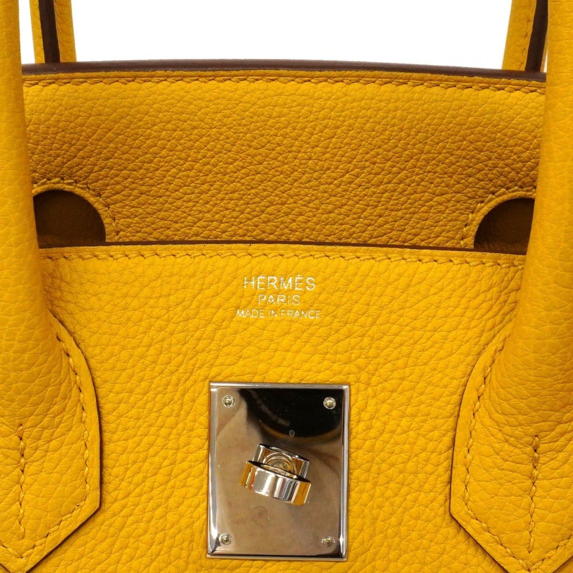 Hermes Hermes Birkin 30 Togo Leather Handbag, Jaune Ambre, B Stamp, Women's Size ONE SIZE - 5 Thumbnail