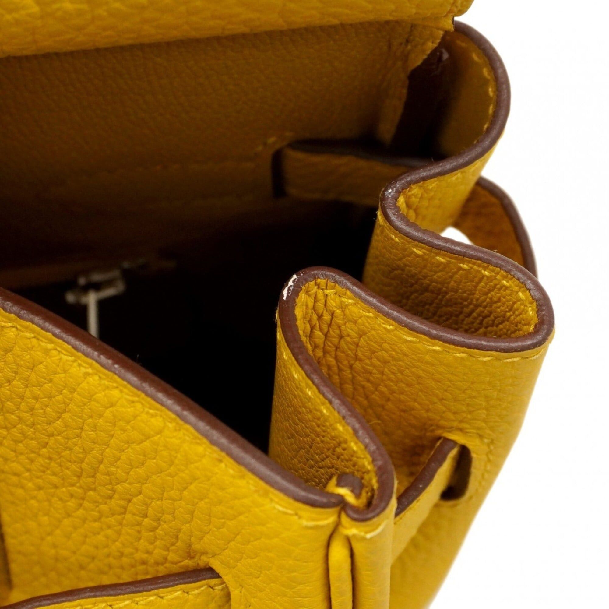 Hermes Hermes Birkin 30 Togo Leather Handbag, Jaune Ambre, B Stamp, Women's Size ONE SIZE - 6 Thumbnail