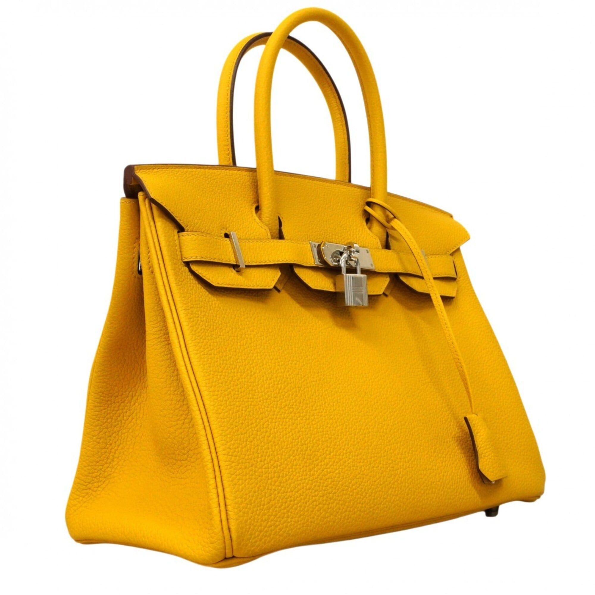 Hermes Hermes Birkin 30 Togo Leather Handbag, Jaune Ambre, B Stamp, Women's Size ONE SIZE - 2 Thumbnail