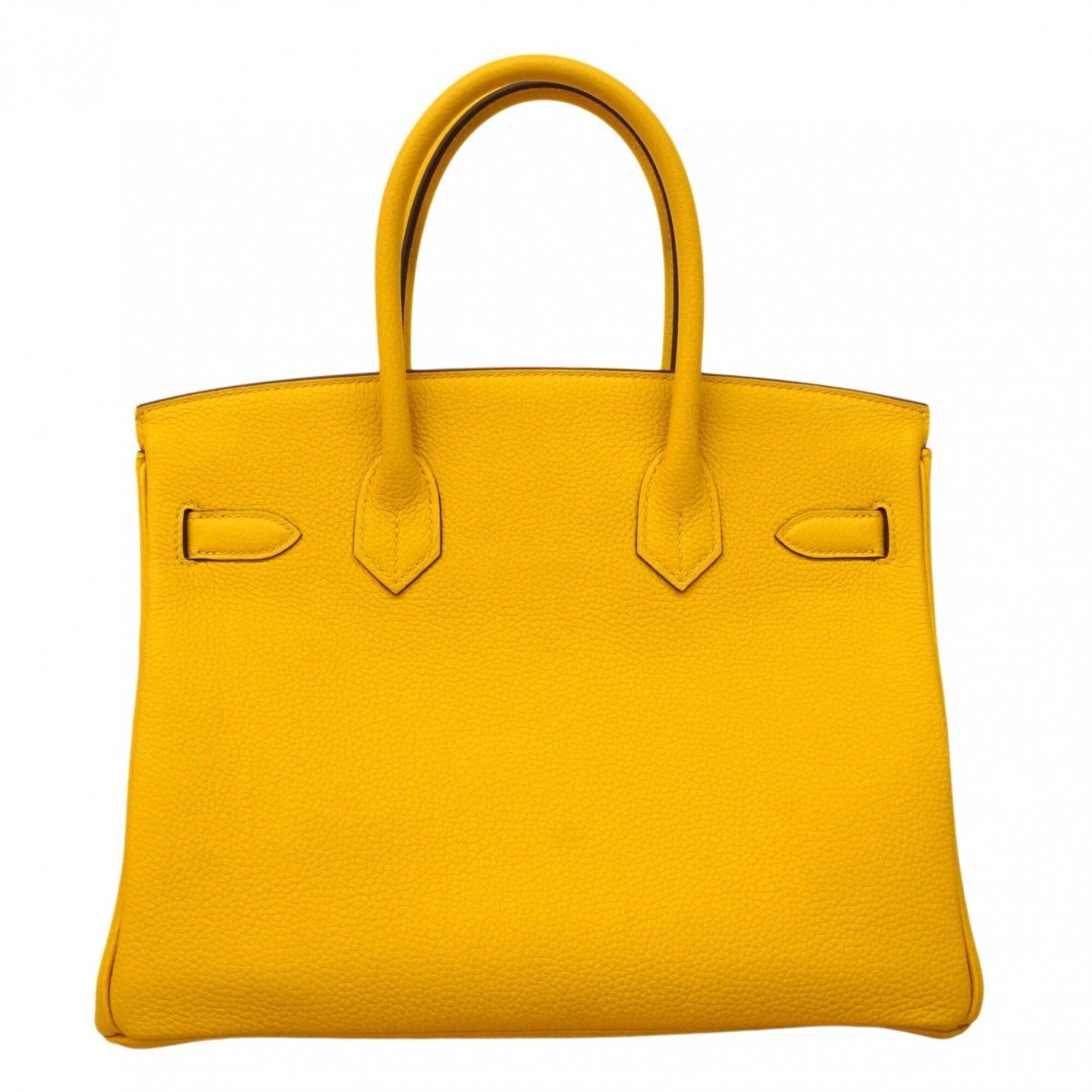 Hermes Hermes Birkin 30 Togo Leather Handbag, Jaune Ambre, B Stamp, Women's Size ONE SIZE - 13 Thumbnail