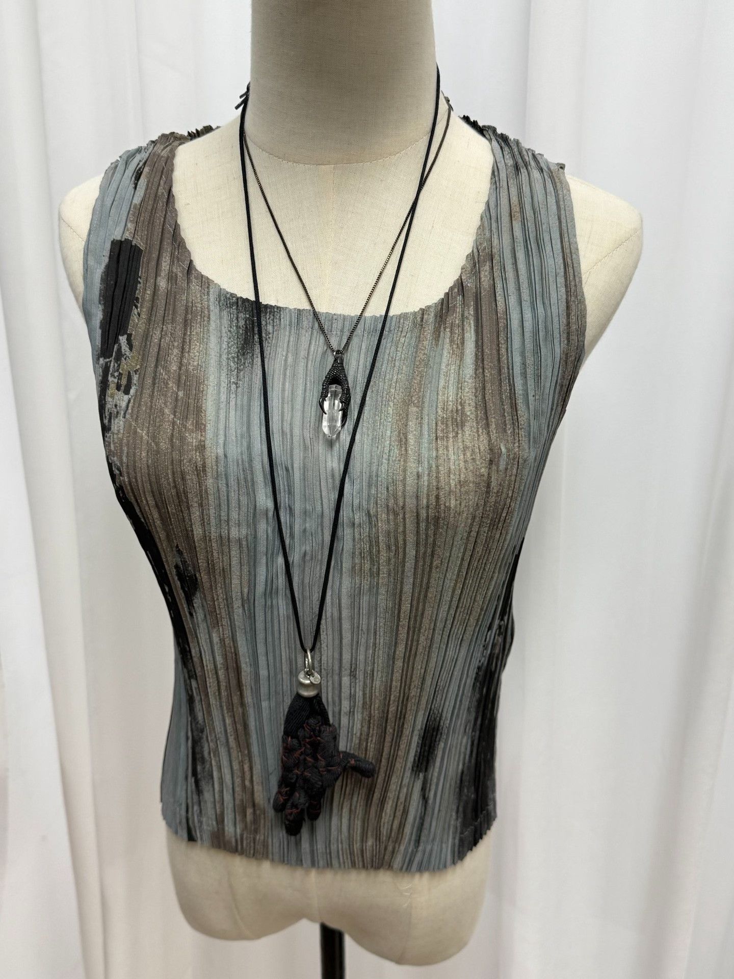 Issey Miyake Issey Miyake Ink Wash Burned Pleated Tank Size US M / EU 48-50 / 2 - 7 Thumbnail
