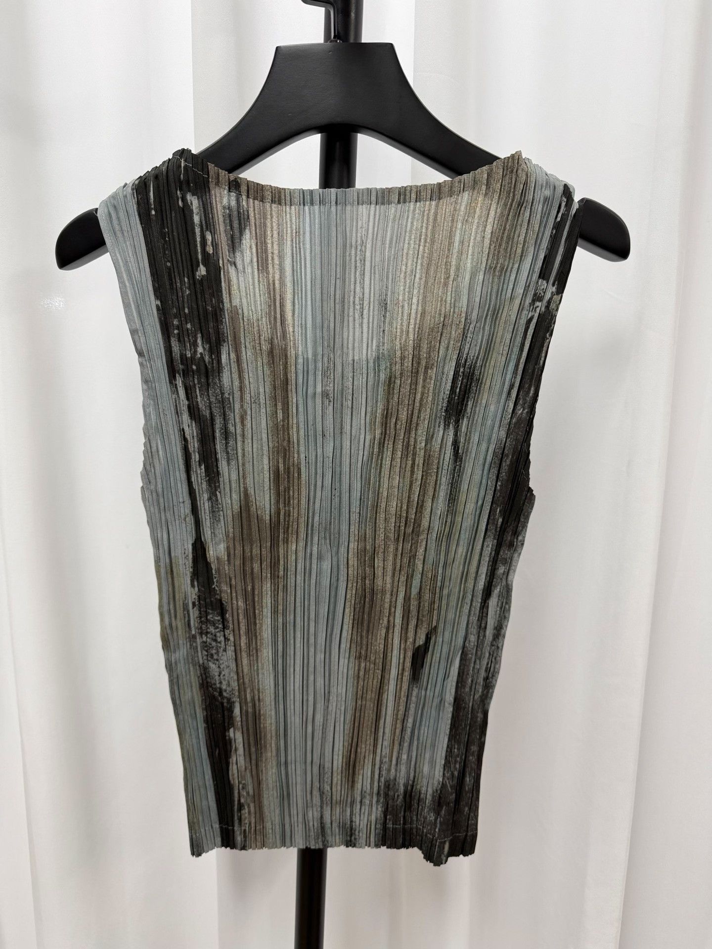 Issey Miyake Issey Miyake Ink Wash Burned Pleated Tank Size US M / EU 48-50 / 2 - 2 Thumbnail