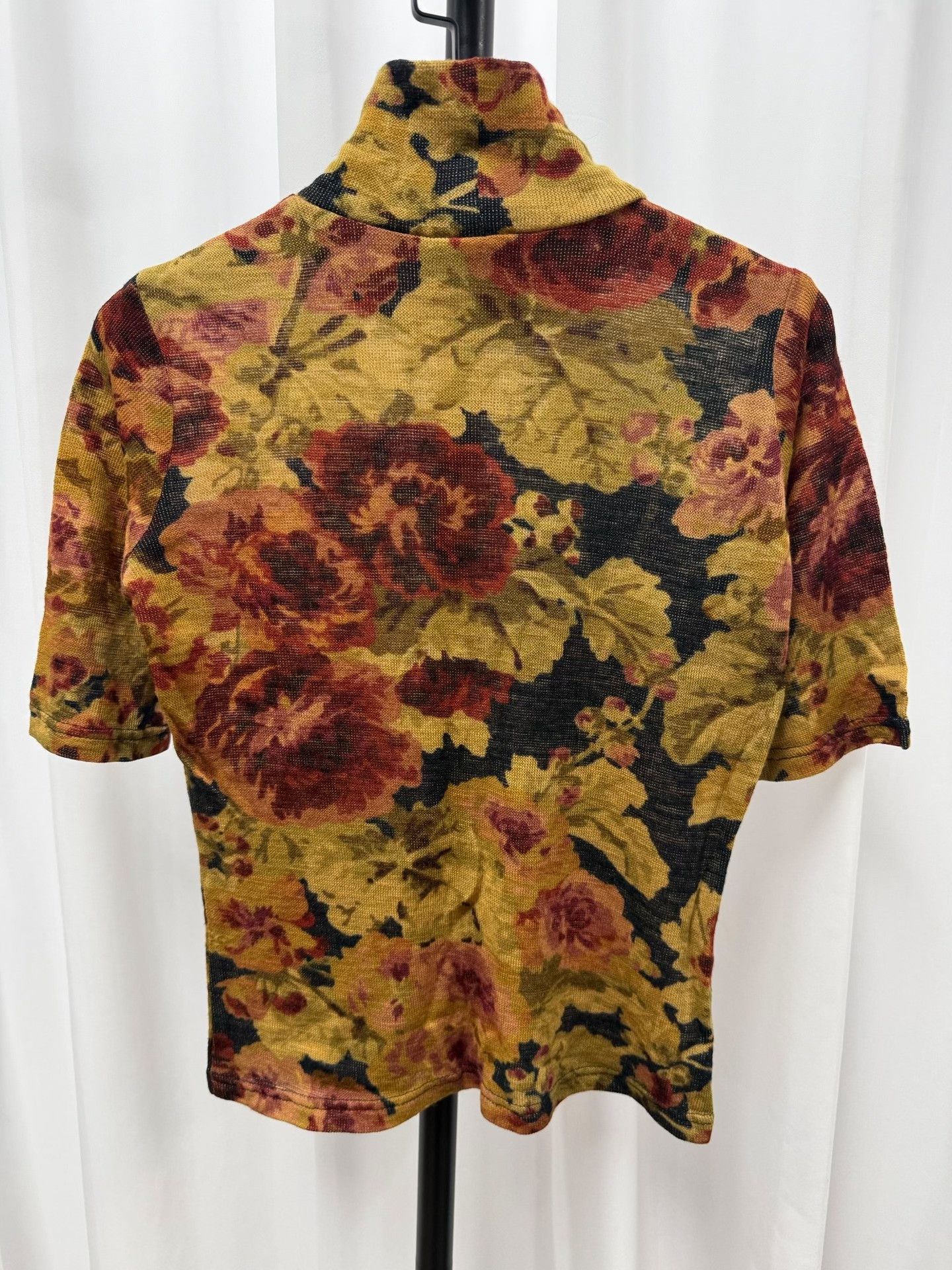 Dries Van Noten Dries van Noten Floral Short-Sleeve Turtleneck Size S / US 4 / IT 40 - 6 Thumbnail