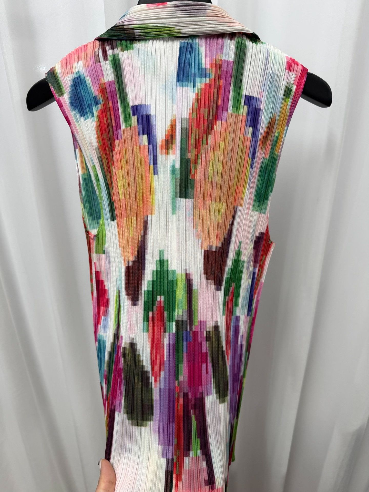 Pleats Please Issey Miyake Pleats Please Issey Miyake Mosaic Sleeveless Shirt Size L / US 10 / IT 46 - 8 Thumbnail