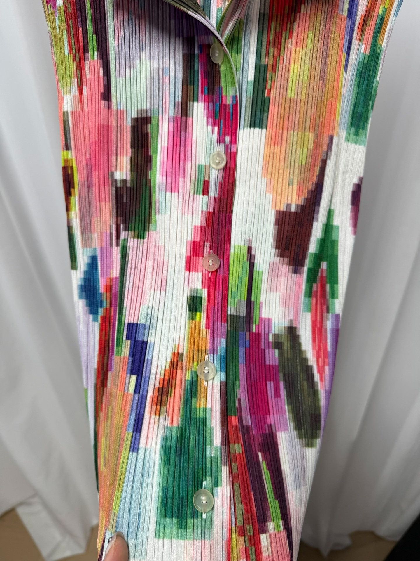 Pleats Please Issey Miyake Pleats Please Issey Miyake Mosaic Sleeveless Shirt Size L / US 10 / IT 46 - 5 Thumbnail