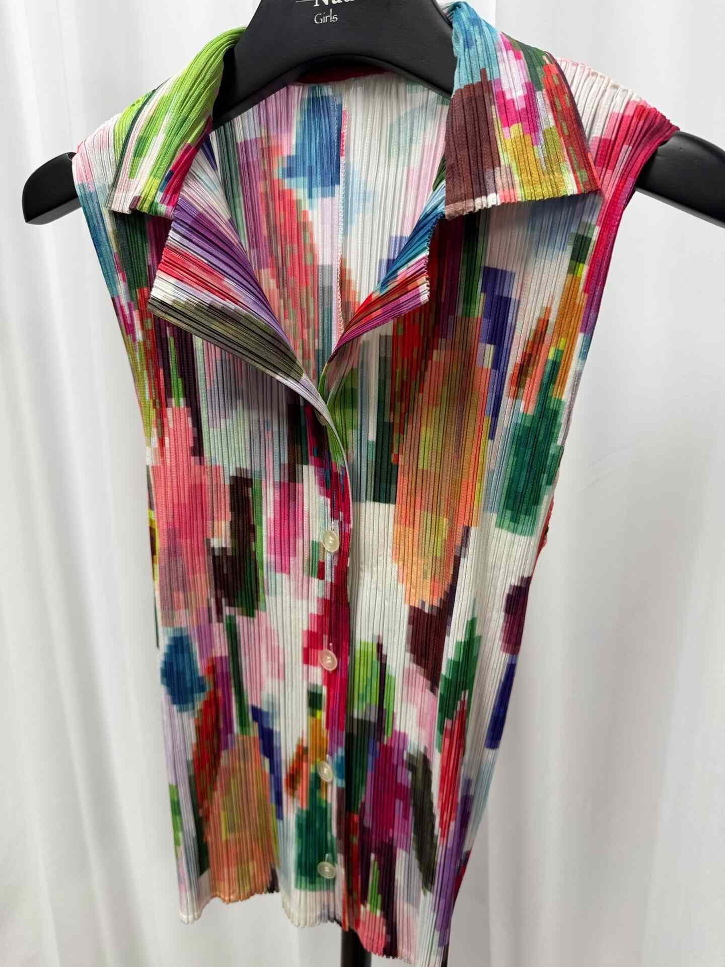 Pleats Please Issey Miyake Pleats Please Issey Miyake Mosaic Sleeveless Shirt Size L / US 10 / IT 46 - 3 Thumbnail