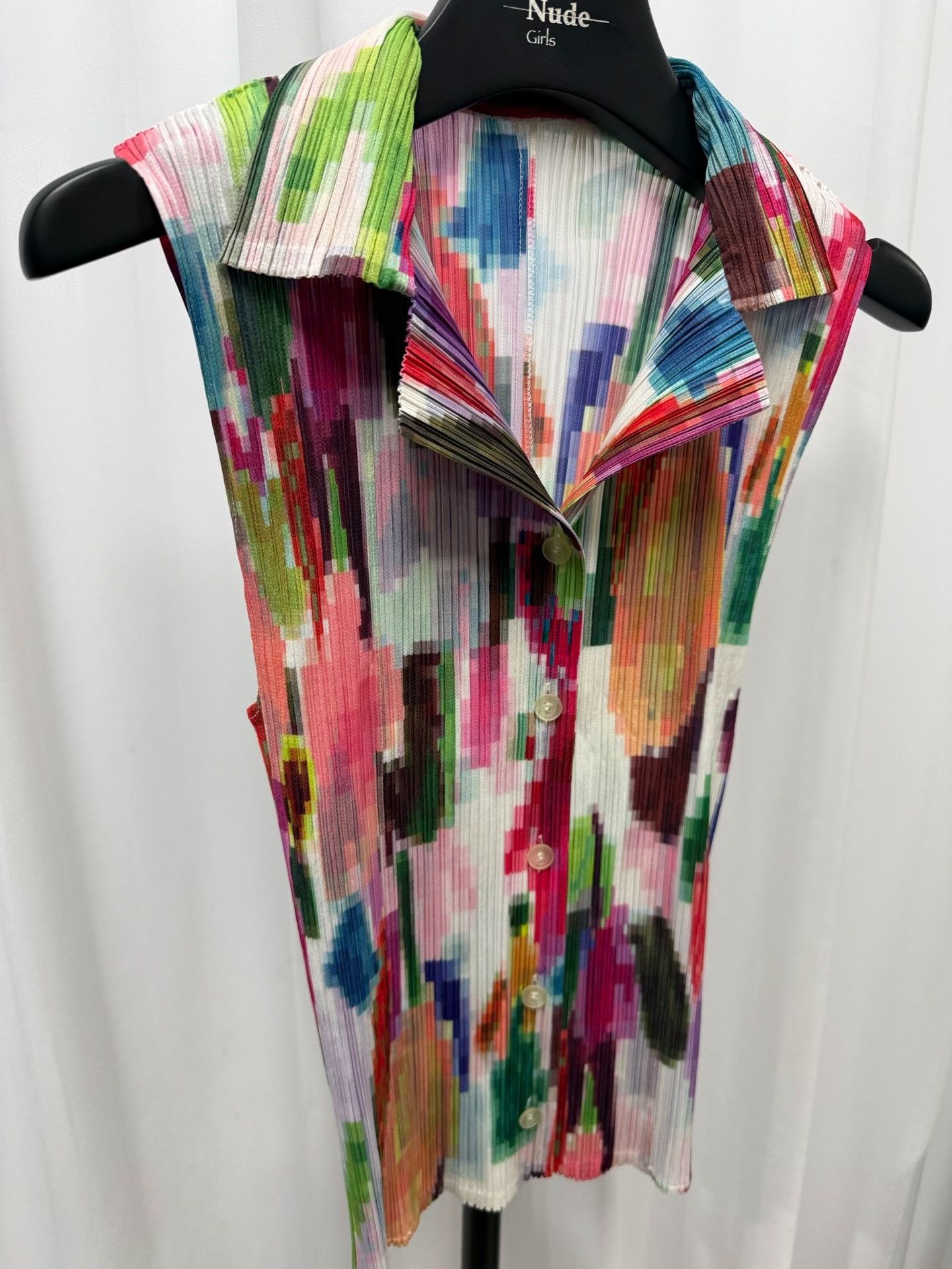 Pleats Please Issey Miyake Pleats Please Issey Miyake Mosaic Sleeveless Shirt Size L / US 10 / IT 46 - 2 Thumbnail