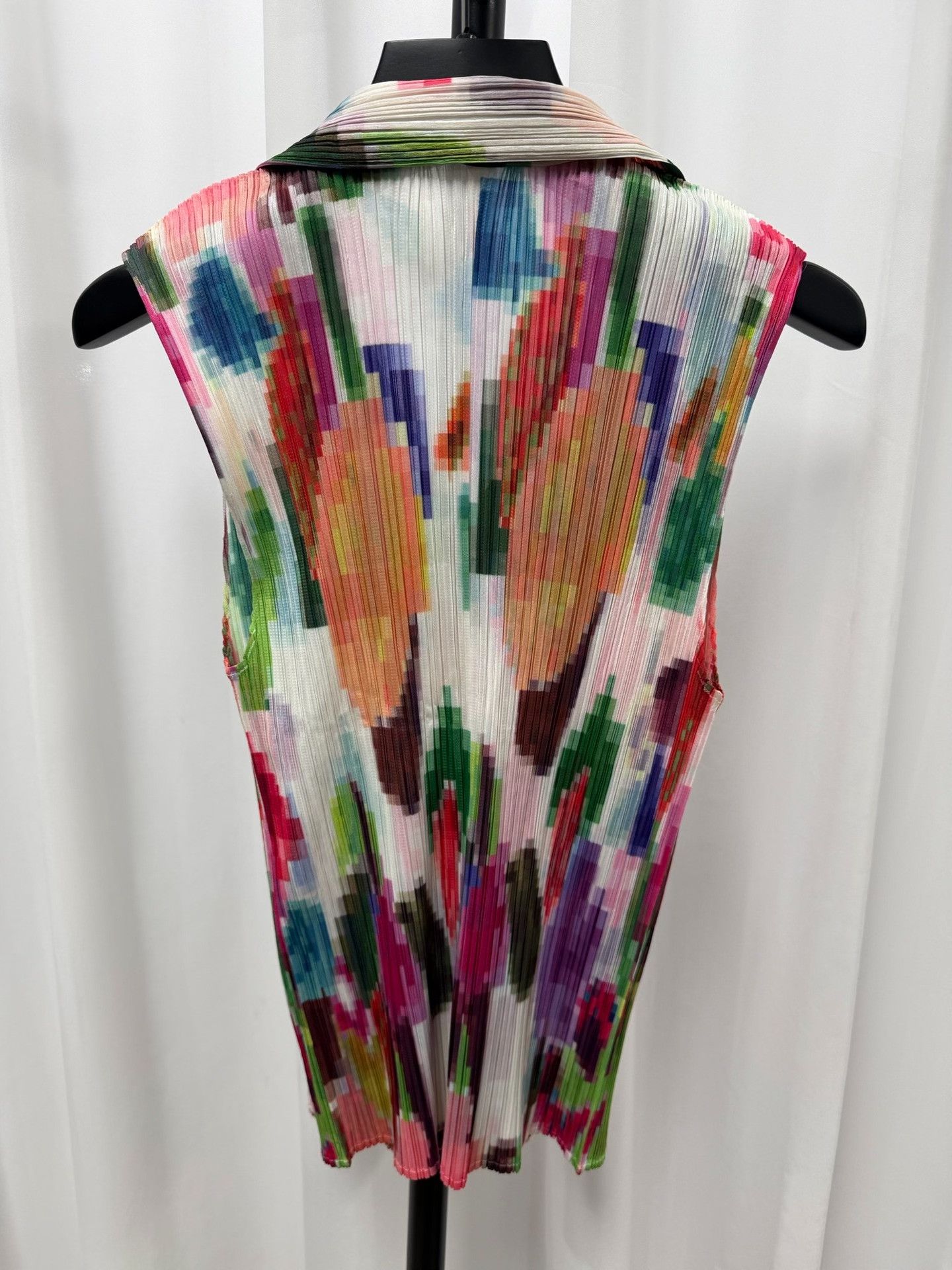 Pleats Please Issey Miyake Pleats Please Issey Miyake Mosaic Sleeveless Shirt Size L / US 10 / IT 46 - 7 Thumbnail