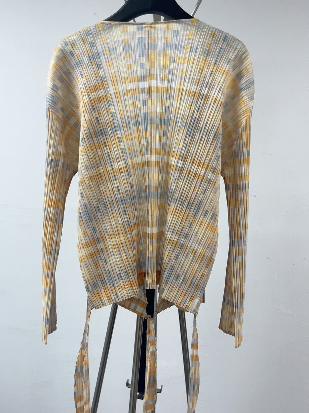 Pleats Please Issey Miyake Pleats Please ISSEY MIYAKE Yellow Mosaic Pleated Top Size L / US 10 / IT 46 - 2 Thumbnail