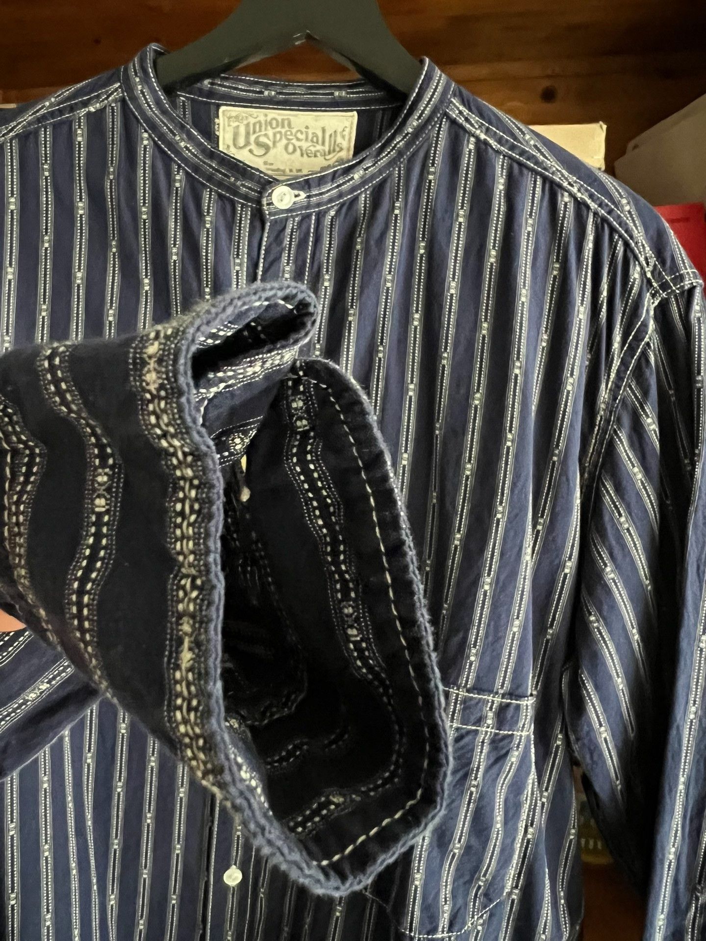 Freewheelers Freewheelers Vintage Indigo Stripe Shirt Size US XS / EU 42 / 0 - 4 Thumbnail
