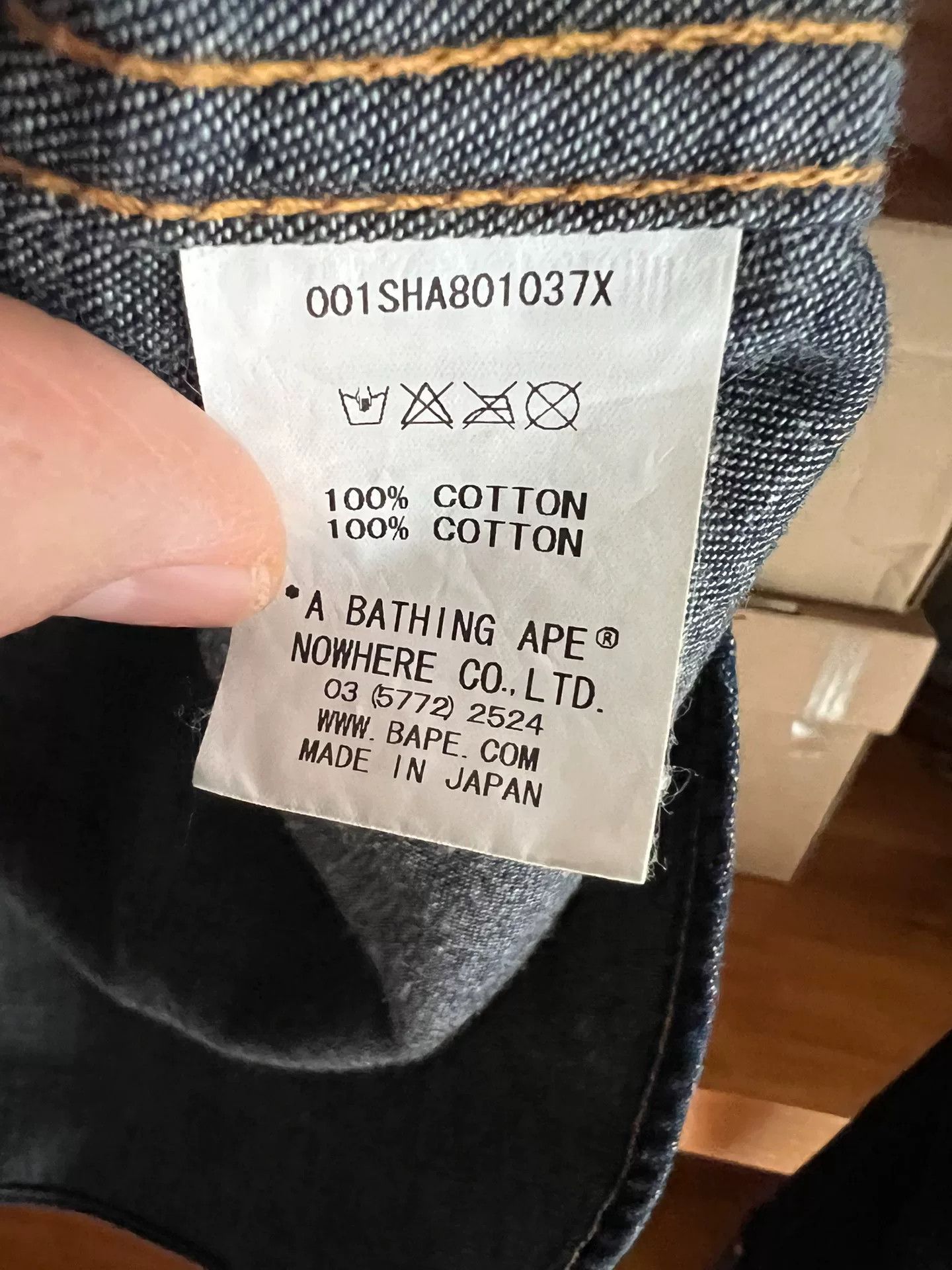 Bape BAPE Camo Indigo Denim Shirt Size US L / EU 52-54 / 3 - 6 Thumbnail