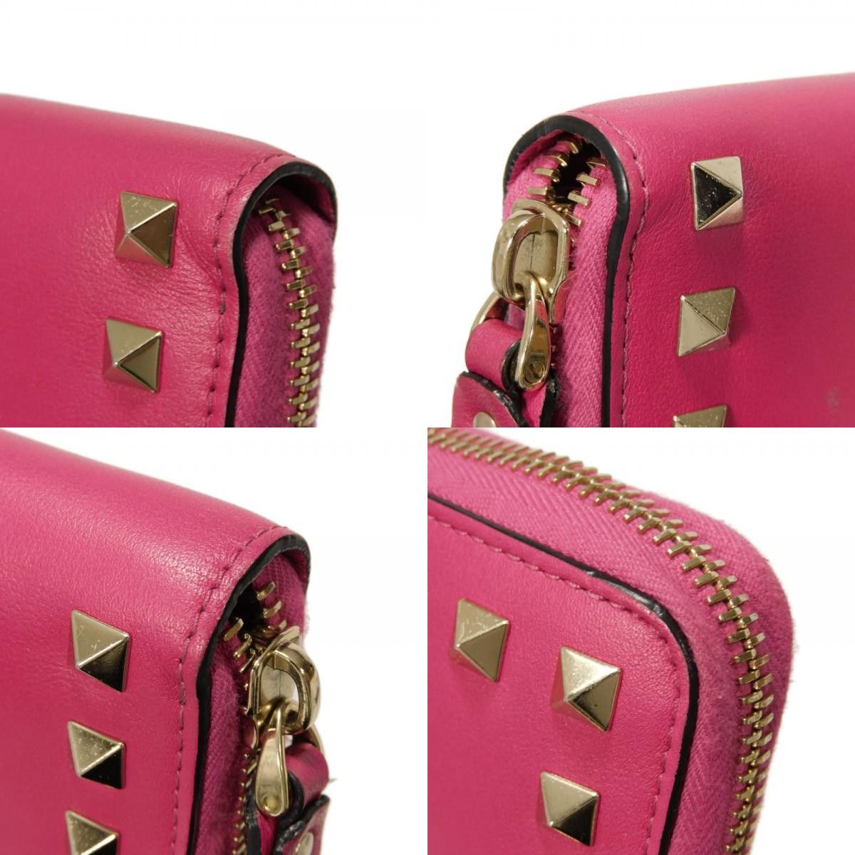 Valentino Valentino Valentino Garavani Rockstud Smooth Calfskin Long Wallet Leather Long Wallet QW2P0645BOL DUTY FREE for USA Size ONE SIZE - 19 Thumbnail