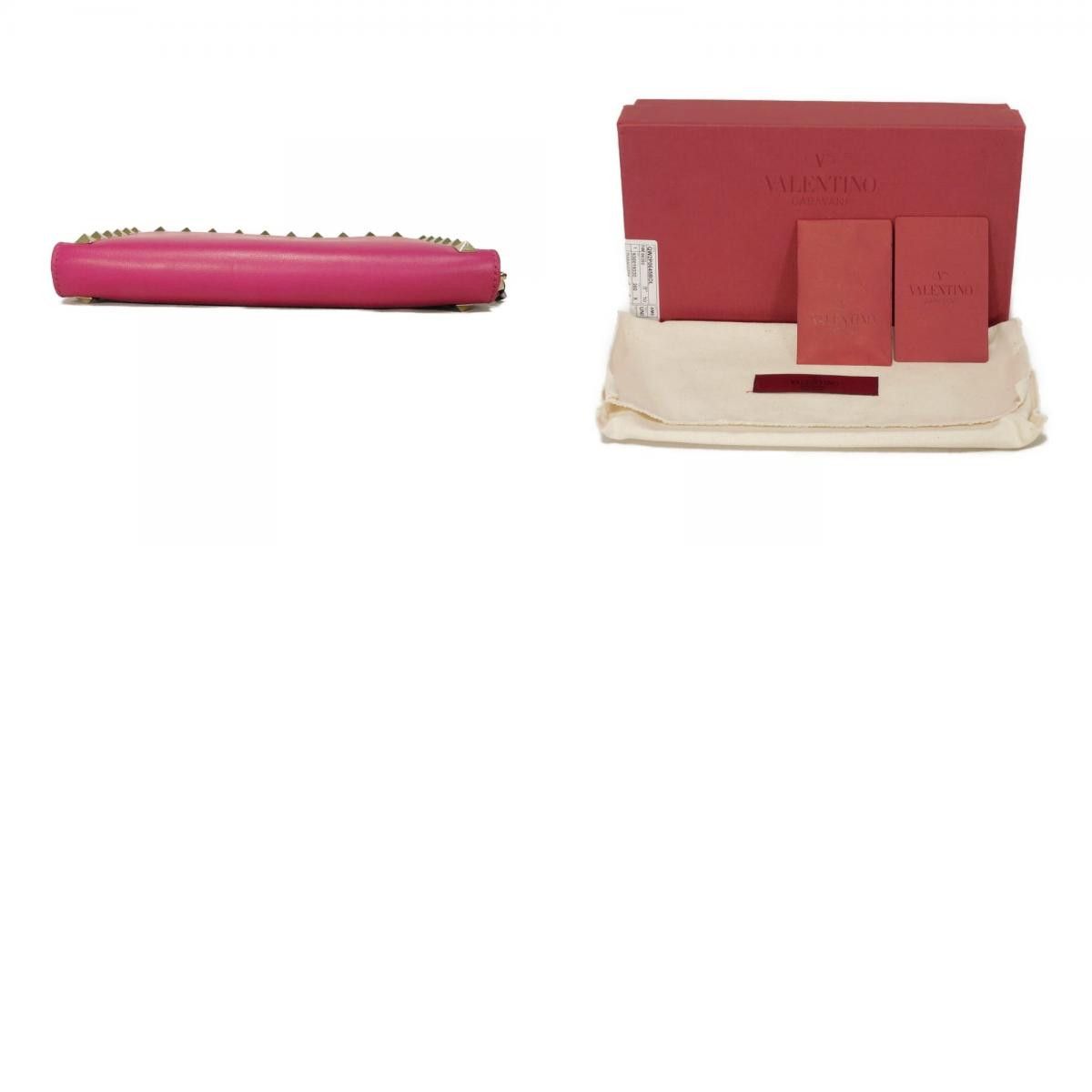 Valentino Valentino Valentino Garavani Rockstud Smooth Calfskin Long Wallet Leather Long Wallet QW2P0645BOL DUTY FREE for USA Size ONE SIZE - 20 Thumbnail