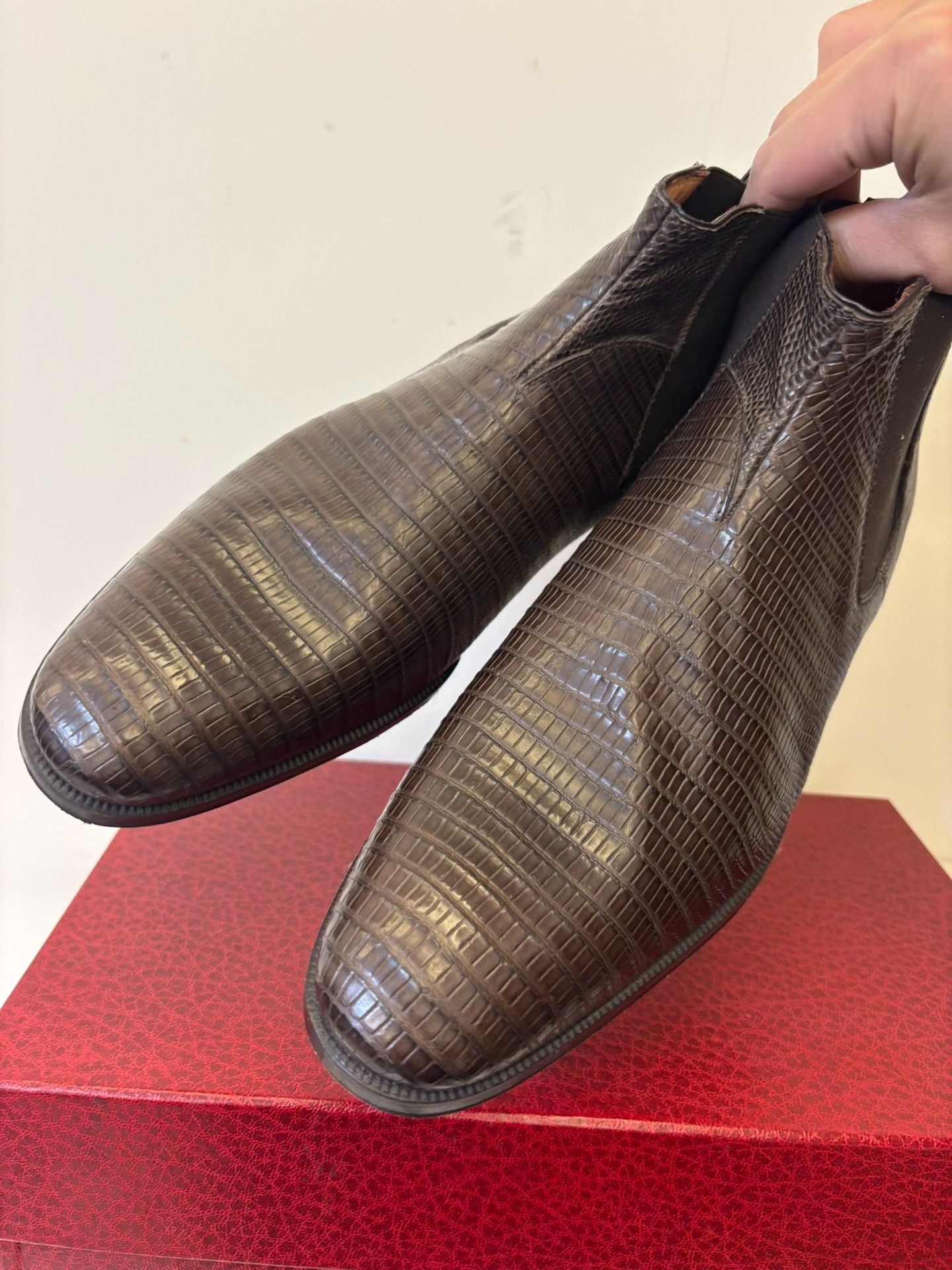 Yuji Yamada Le yucca Mid-top Lizard Leather Chelsea Boots Size US 8 / EU 41 - 4 Thumbnail