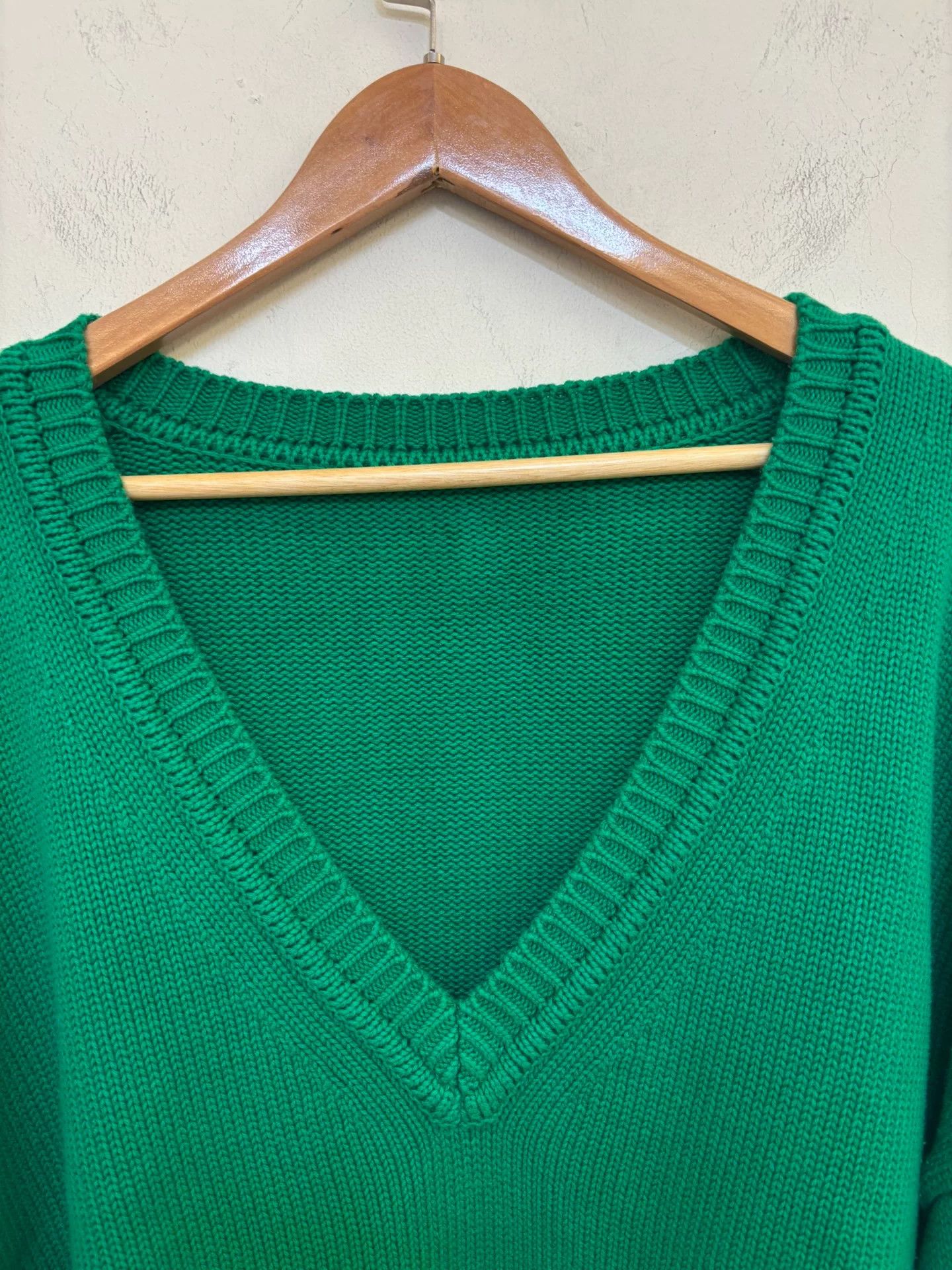 Dusk Crepuscule Large V-Neck Knit Sweater Size M / US 6-8 / IT 42-44 - 2 Thumbnail