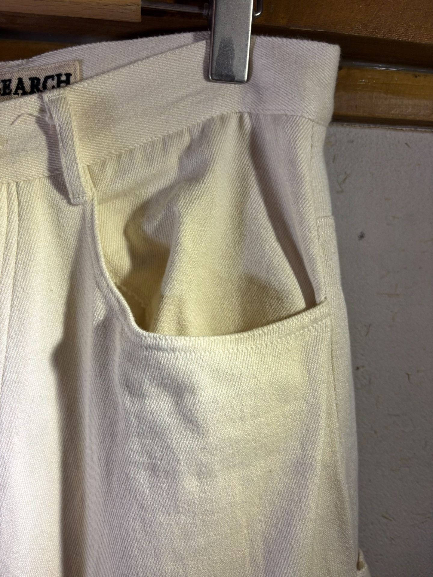 Kartik Research Karu Research White Split Painter Pants Size 32" / US 10 / IT 46 - 3 Thumbnail