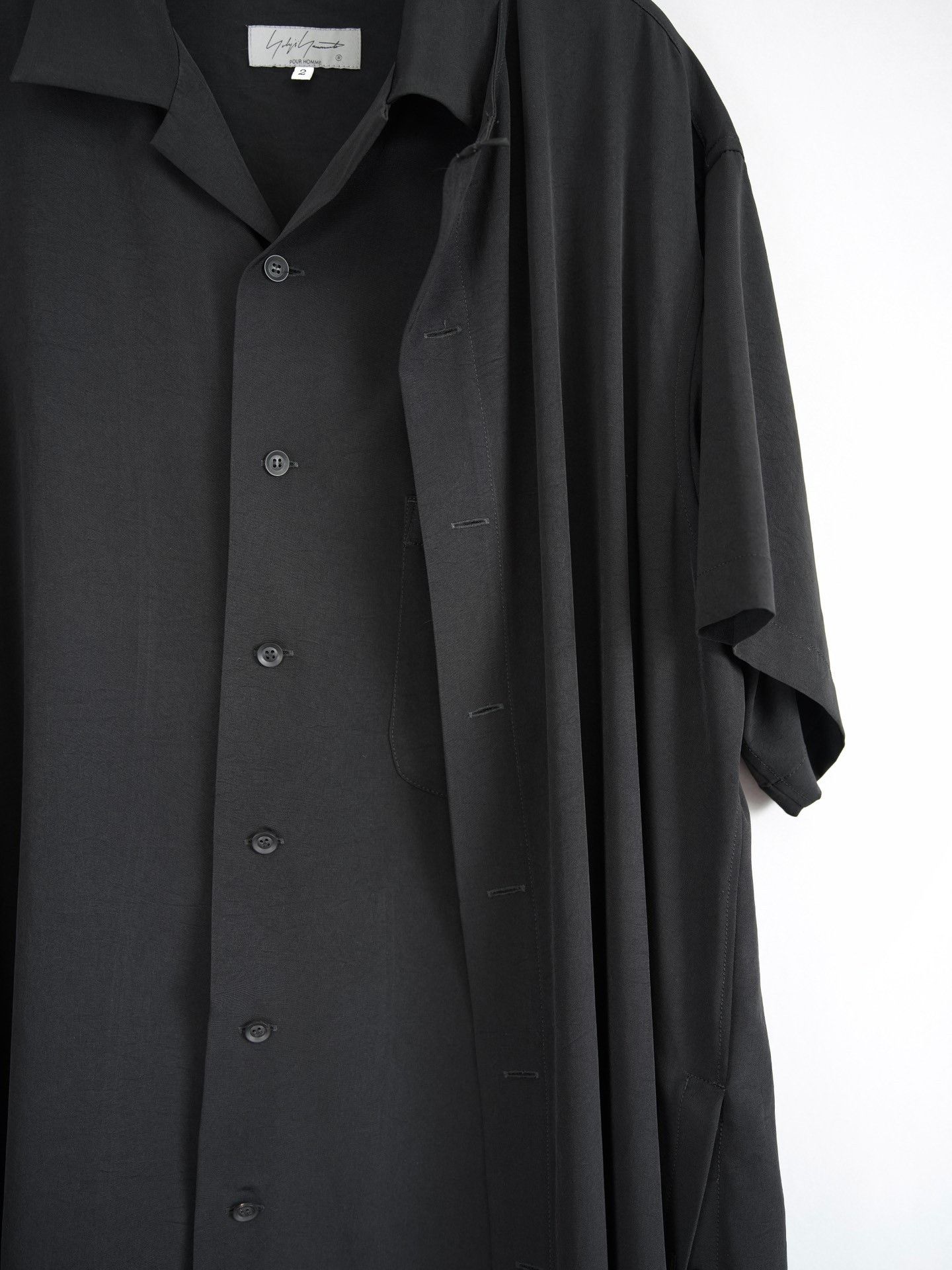 Yohji Yamamoto Yohji Yamamoto 22SS Deconstructed Triacetate Shirt Size US M / EU 48-50 / 2 - 3 Thumbnail