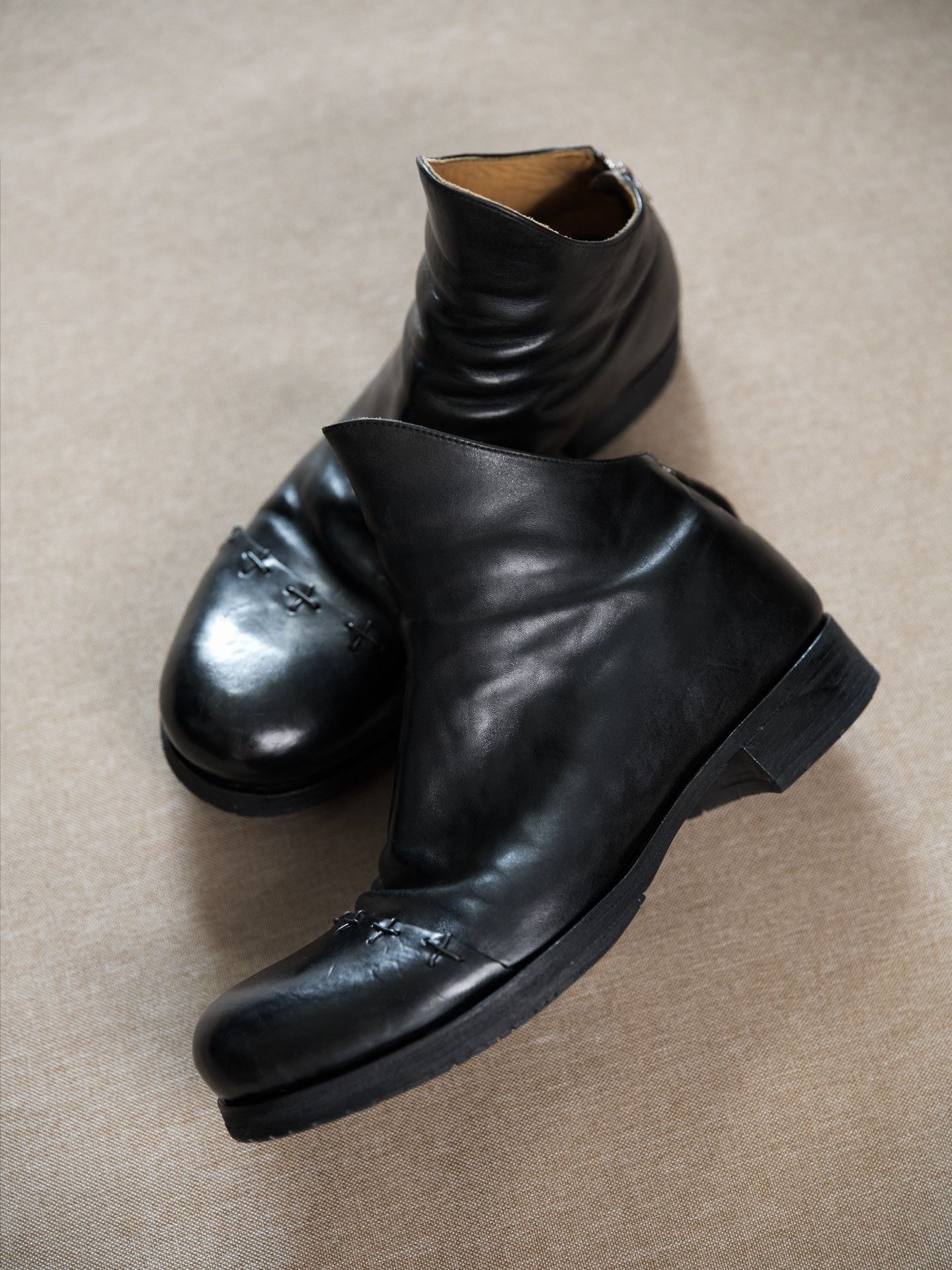 Ma+ M.A+ Maurizio Amadei Cross Zipper Horse Leather Shoes Size US 10 / EU 43 - 5 Thumbnail