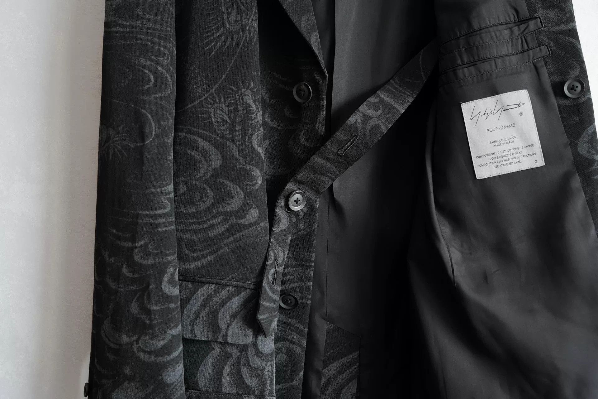 Yohji Yamamoto Yohji Yamamoto 22AW Dragon Cloud Print Jacket Size US M / EU 48-50 / 2 - 6 Thumbnail