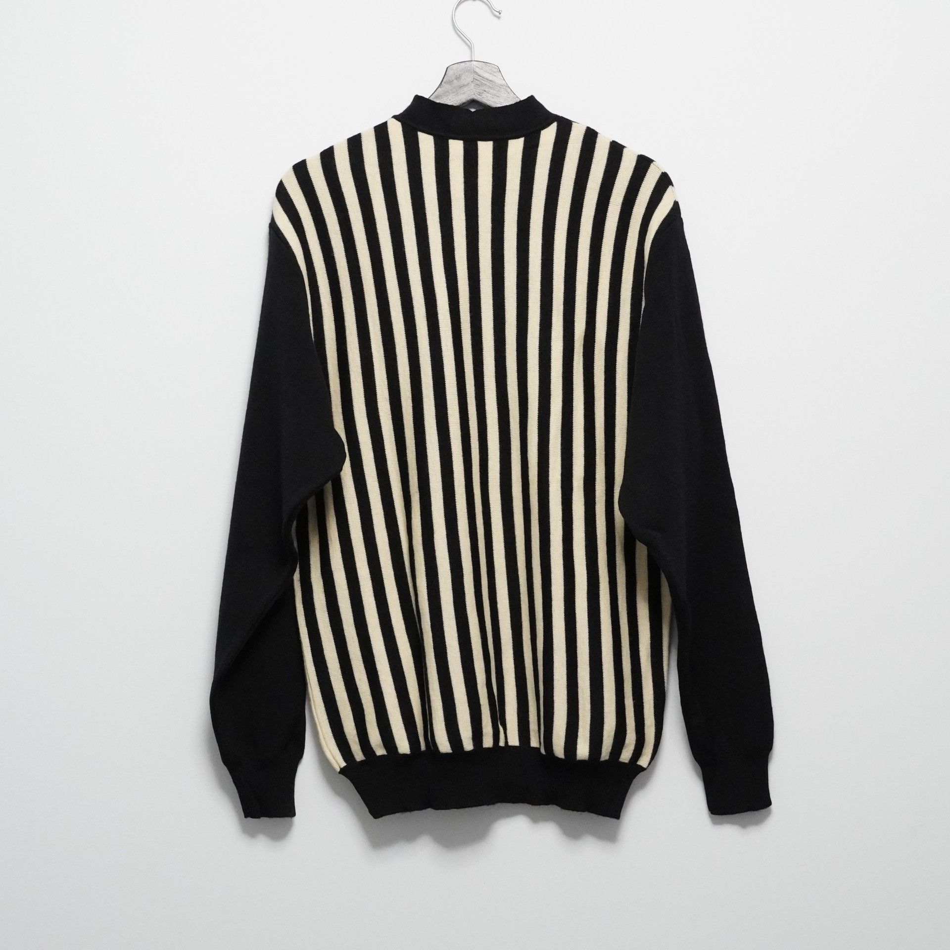 Yohji Yamamoto Yohji Yamamoto 1990SS Double Collar Striped Sweater Size US M / EU 48-50 / 2 - 3 Thumbnail
