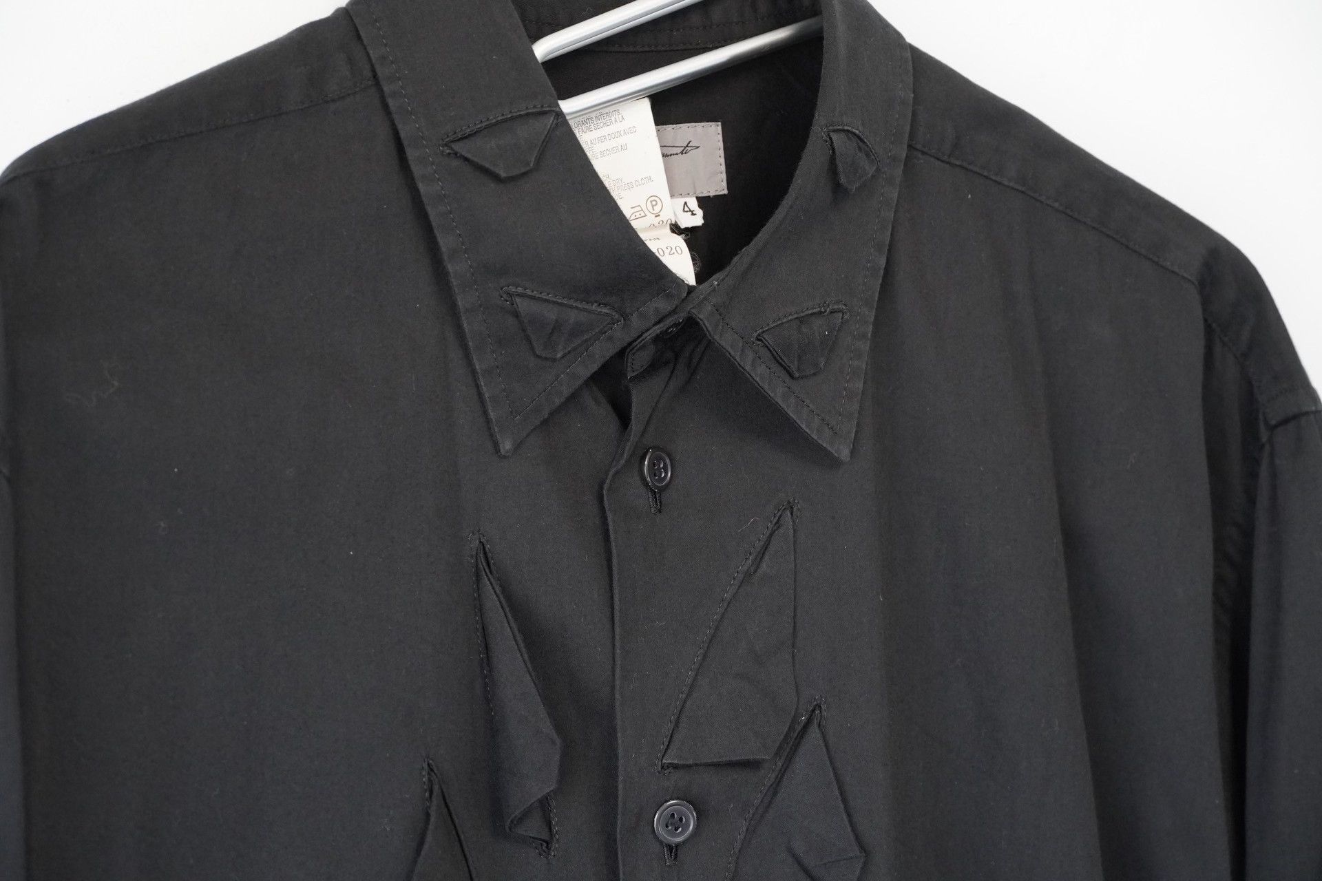 Yohji Yamamoto Yohji Yamamoto 12SS Asymmetric Collar Shirt Size US XL / EU 56 / 4 - 2 Thumbnail