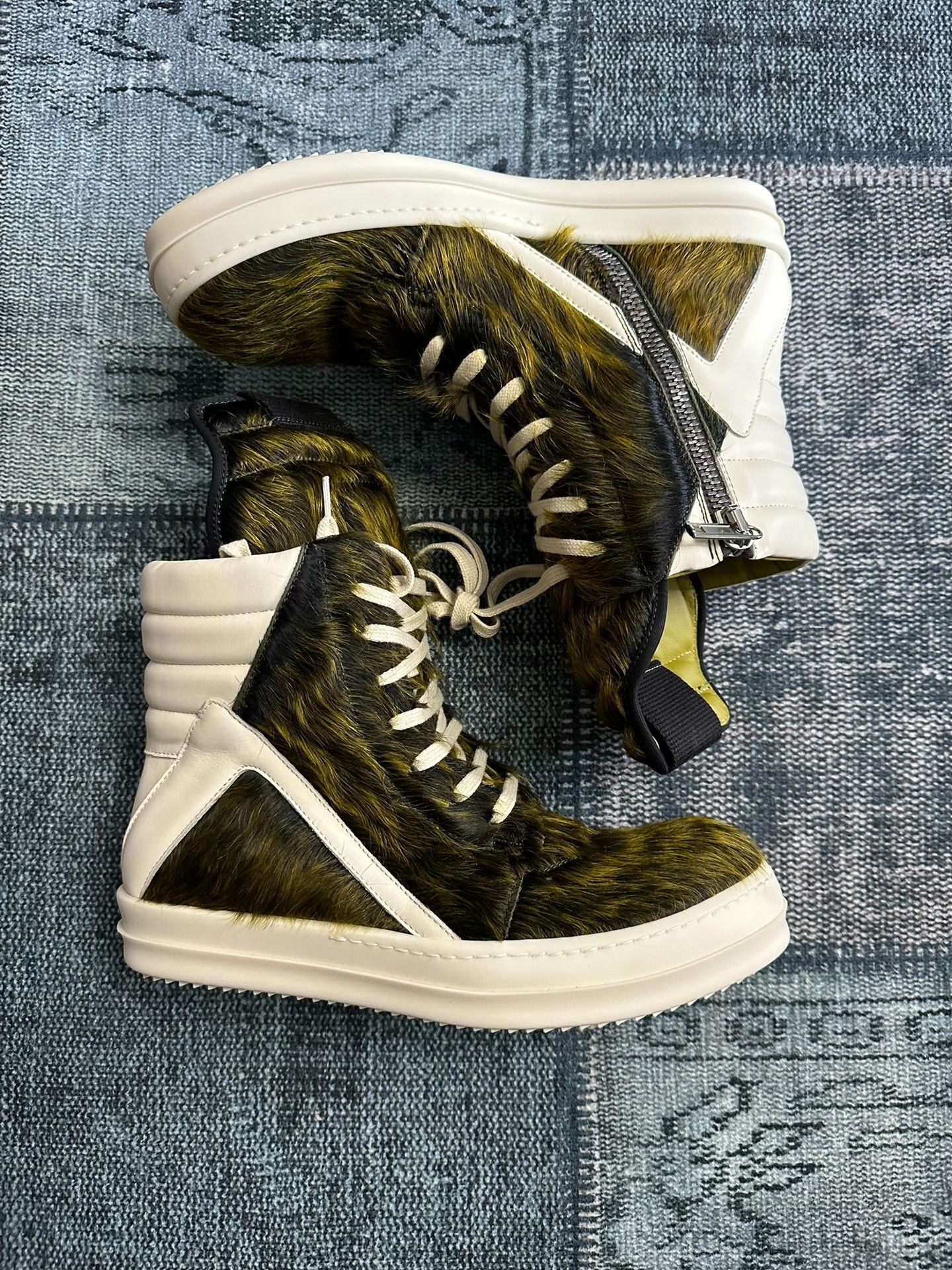 Rick Owens Rick Owens 23AW Luxor Acid Green Horsehair Size US 8 / EU 41 - 2 Thumbnail