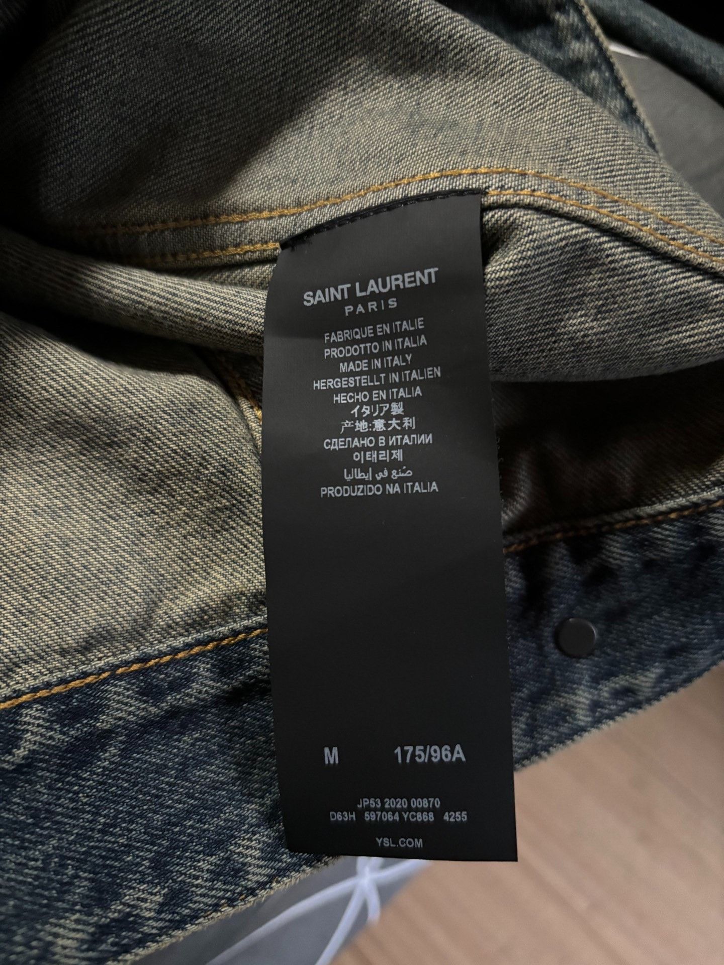 Anthony Vaccarello Saint Laurent Classic Denim Jacket Size US M / EU 48-50 / 2 - 4 Thumbnail