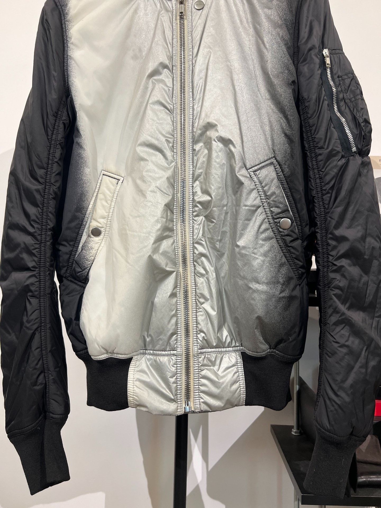 Rick Owens Rick Owens Ma-1 Ink Gradient Jacket Size US M / EU 48-50 / 2 - 5 Thumbnail