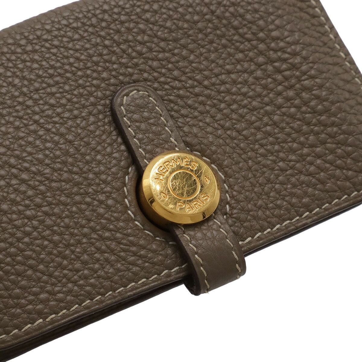 Hermes Hermes Hermes Dogon Trillon Clemence Coin Case Leather Coin Case Stamp K (2007) DUTY FREE for USA Size ONE SIZE - 4 Thumbnail