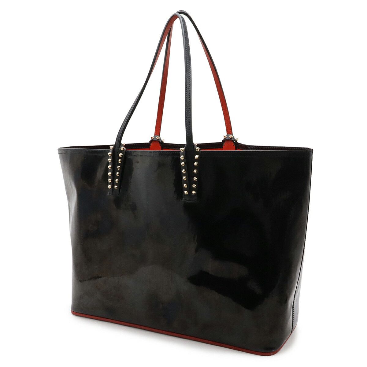 Christian Louboutin Christian Louboutin Christian Louboutin Cabata Patent Leather Stud Tote Bag Leather Tote Bag 3165032 DUTY FREE for USA Size ONE SIZE - 2 Thumbnail