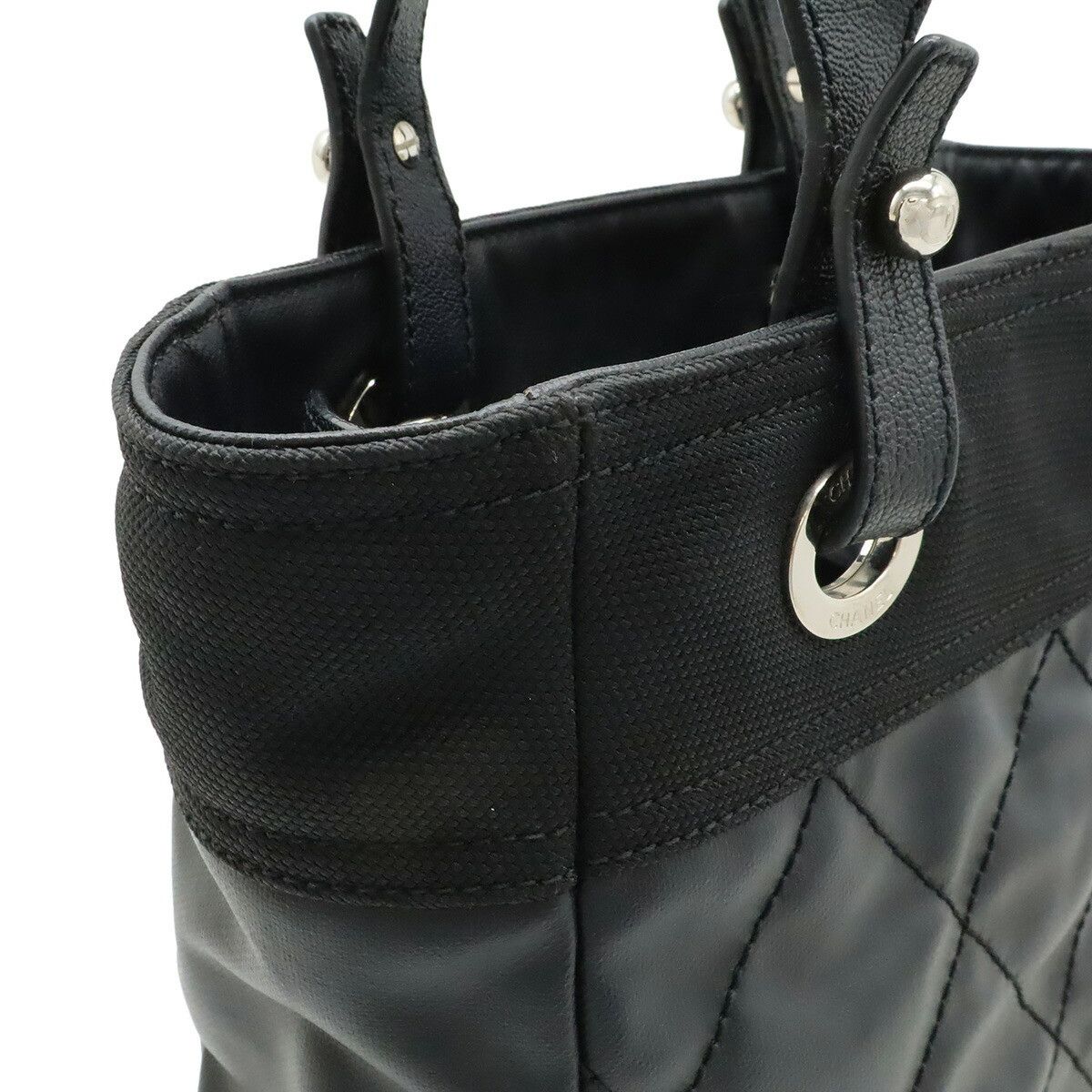 Chanel Chanel Chanel Paris-Biarritz Coated Canvas Tote Bag Textile Tote Bag A34208 DUTY FREE for USA Size ONE SIZE - 7 Thumbnail