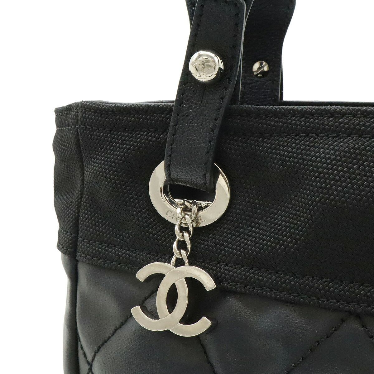 Chanel Chanel Chanel Paris-Biarritz Coated Canvas Tote Bag Textile Tote Bag A34208 DUTY FREE for USA Size ONE SIZE - 8 Thumbnail