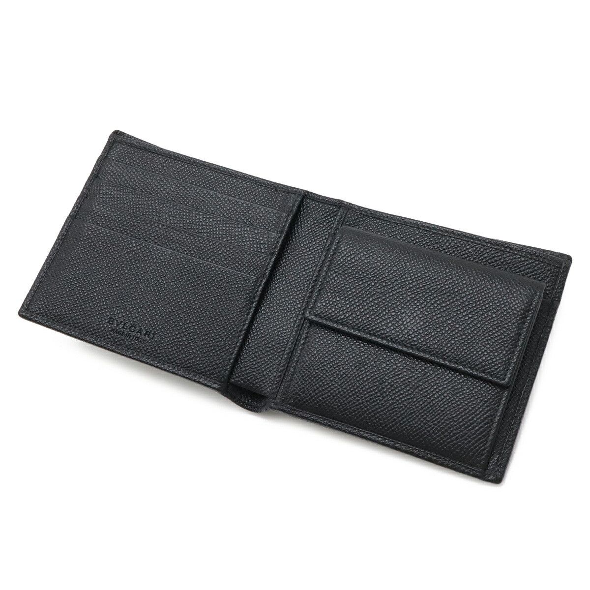 Bvlgari Bvlgari Bulgari Bvlgari Man Grained Leather Bifold Wallet Leather Short Wallet 30396 DUTY FREE for USA Size ONE SIZE - 4 Thumbnail