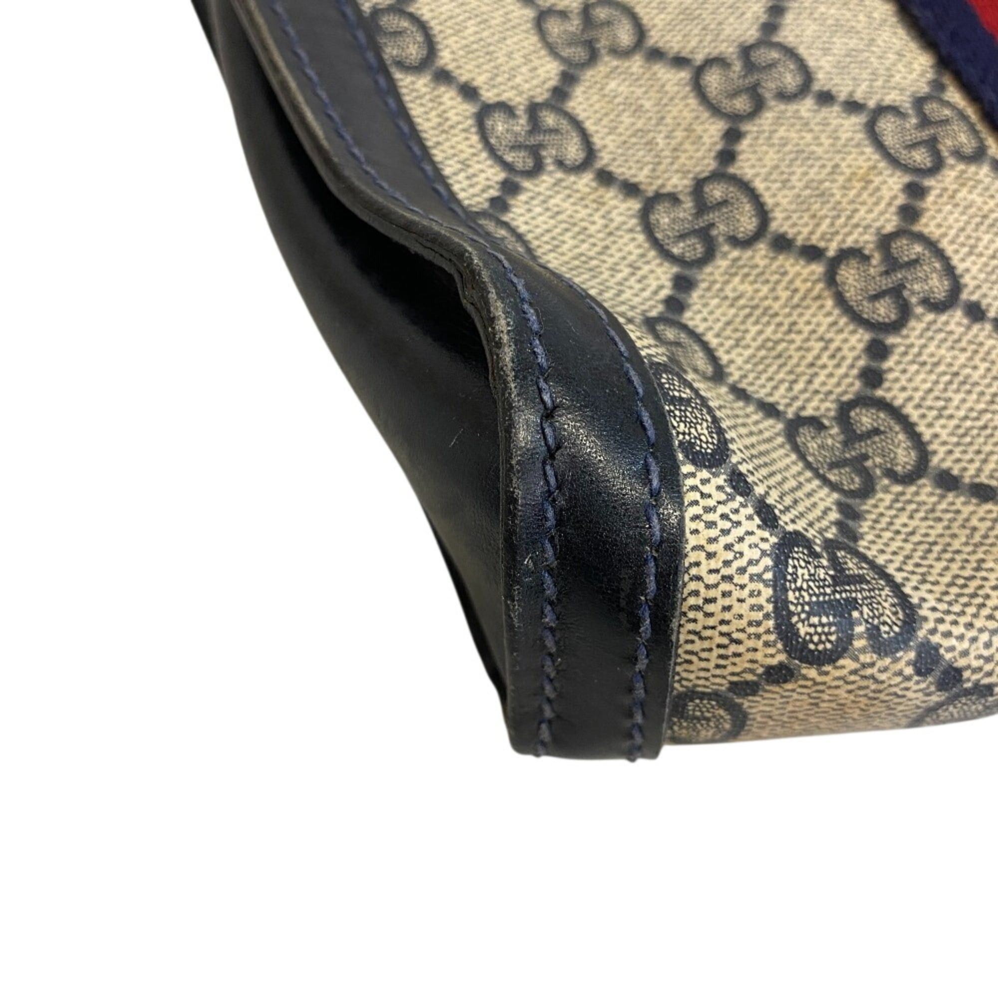 Gucci GUCCI Old Gucci Vanity Cosmetic Pouch Second Bag GG Pattern Sherry Line Clutch Black Size ONE SIZE - 5 Thumbnail