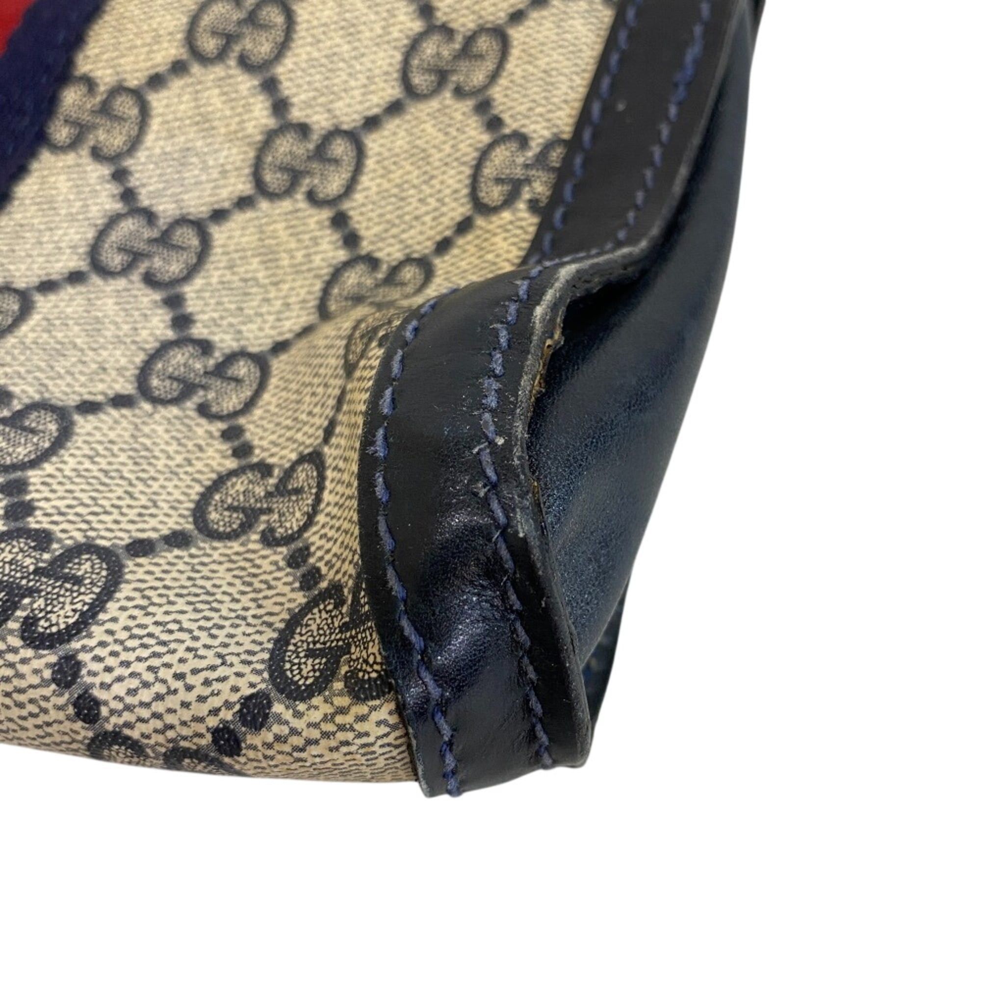Gucci GUCCI Old Gucci Vanity Cosmetic Pouch Second Bag GG Pattern Sherry Line Clutch Black Size ONE SIZE - 6 Thumbnail