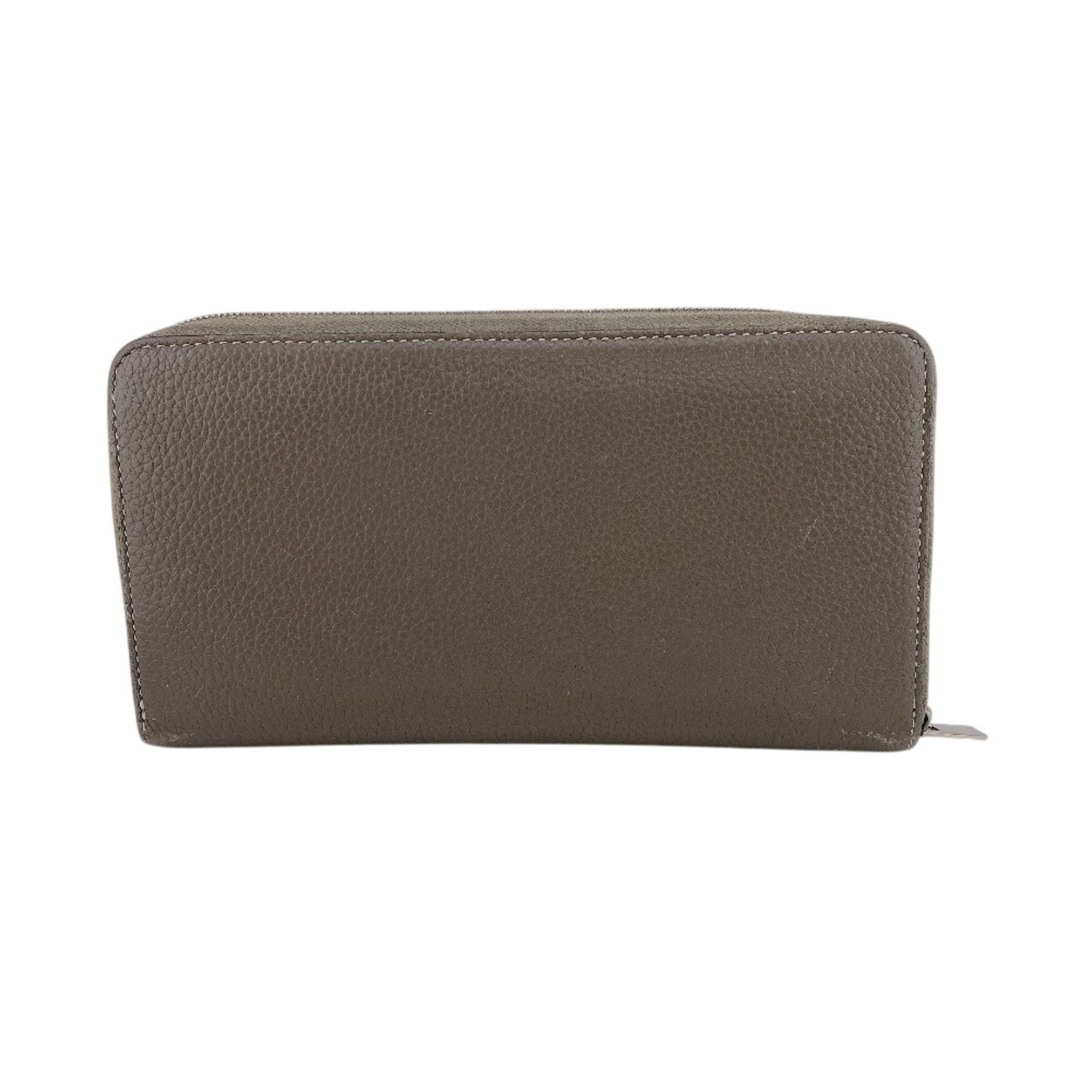 Celine Celine Round Zipper Logo Long Wallet, Gray Size ONE SIZE - 2 Thumbnail