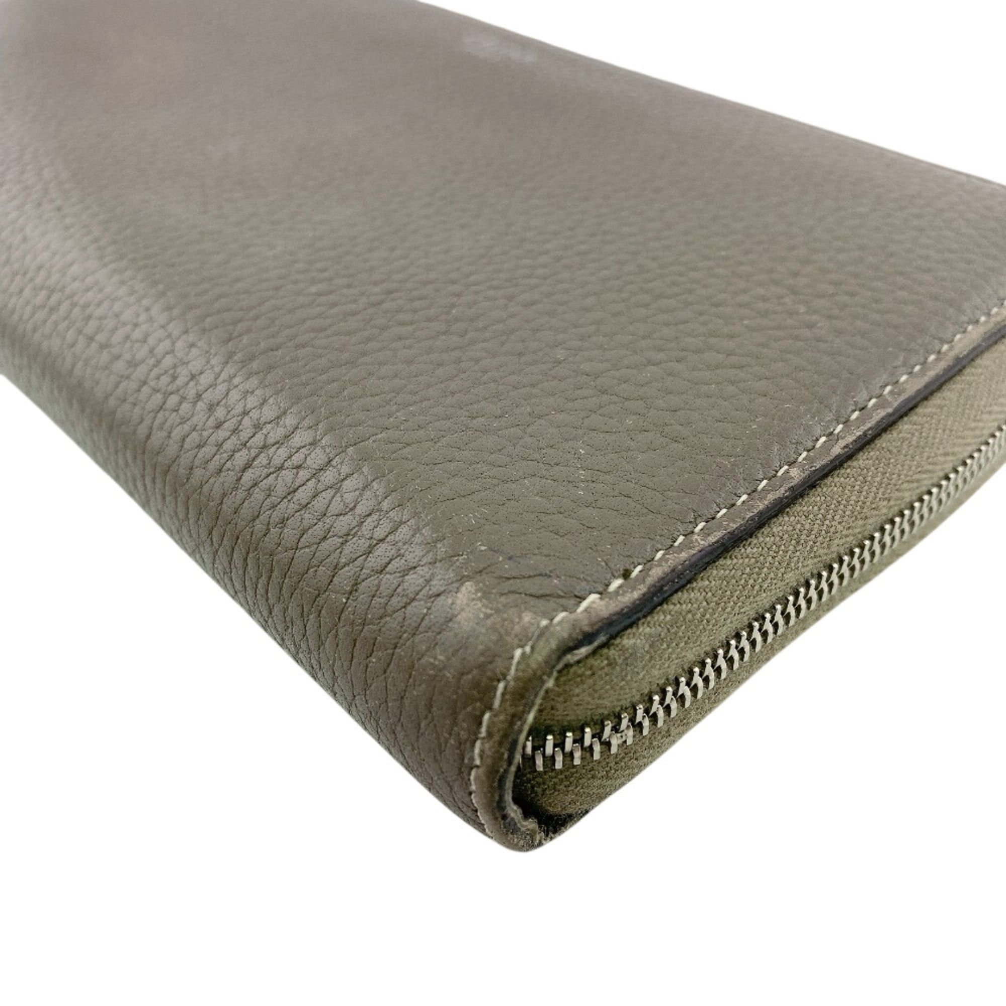 Celine Celine Round Zipper Logo Long Wallet, Gray Size ONE SIZE - 6 Thumbnail