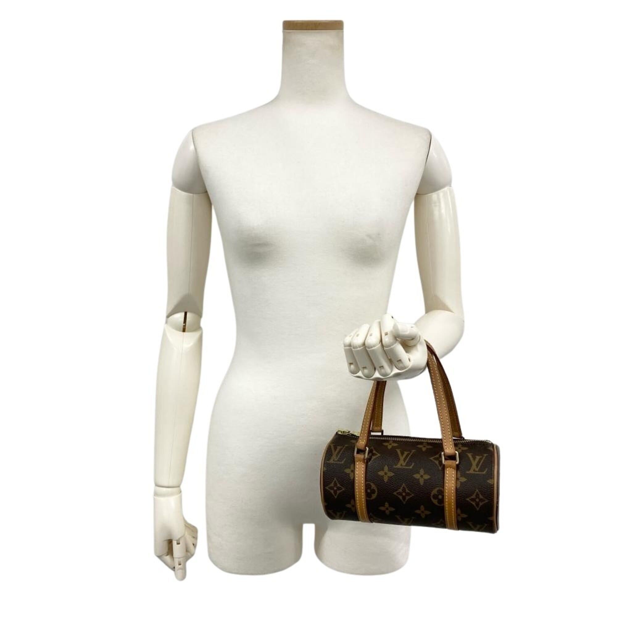 Louis Vuitton Louis Vuitton Papillon 19 Handbag, Monogram Canvas, M51389, Brown, Gold Hardware, DU0023, Women's Size ONE SIZE - 2 Thumbnail