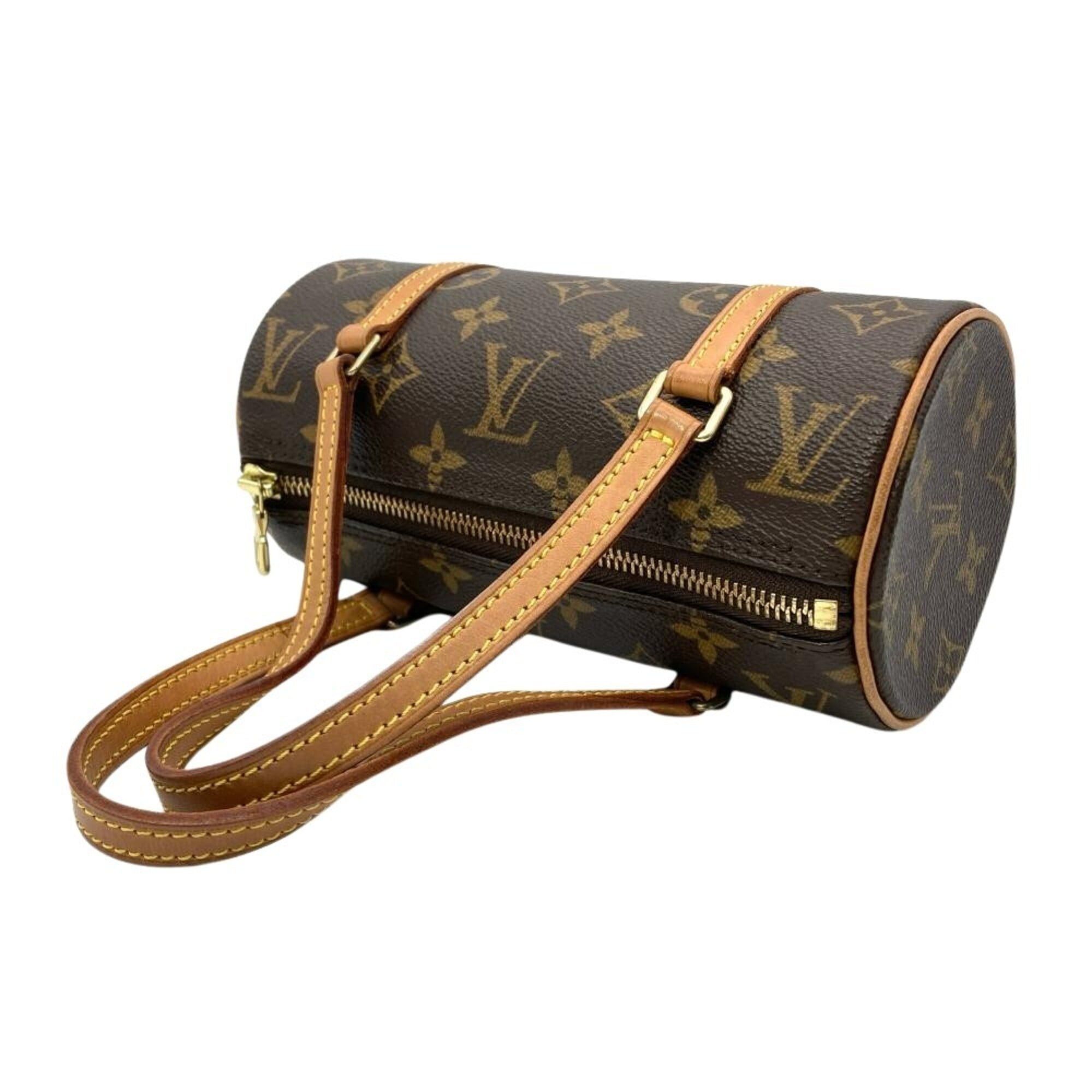Louis Vuitton Louis Vuitton Papillon 19 Handbag, Monogram Canvas, M51389, Brown, Gold Hardware, DU0023, Women's Size ONE SIZE - 4 Thumbnail
