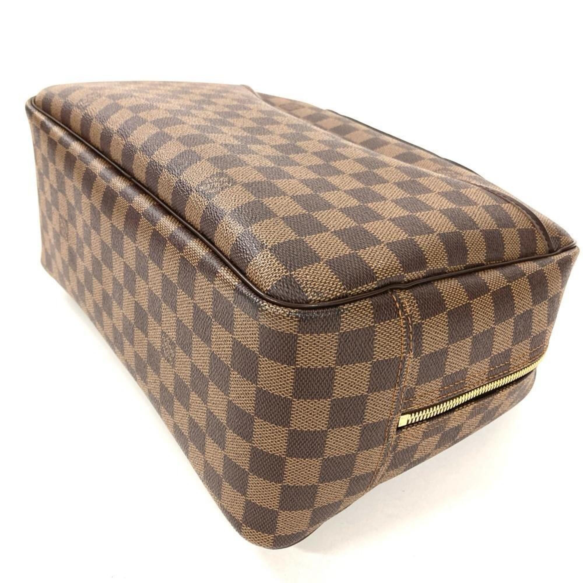 Louis Vuitton Louis Vuitton Deauville Handbag, Damier Ebene, N47272, Brown, MB0066 Size ONE SIZE - 4 Thumbnail