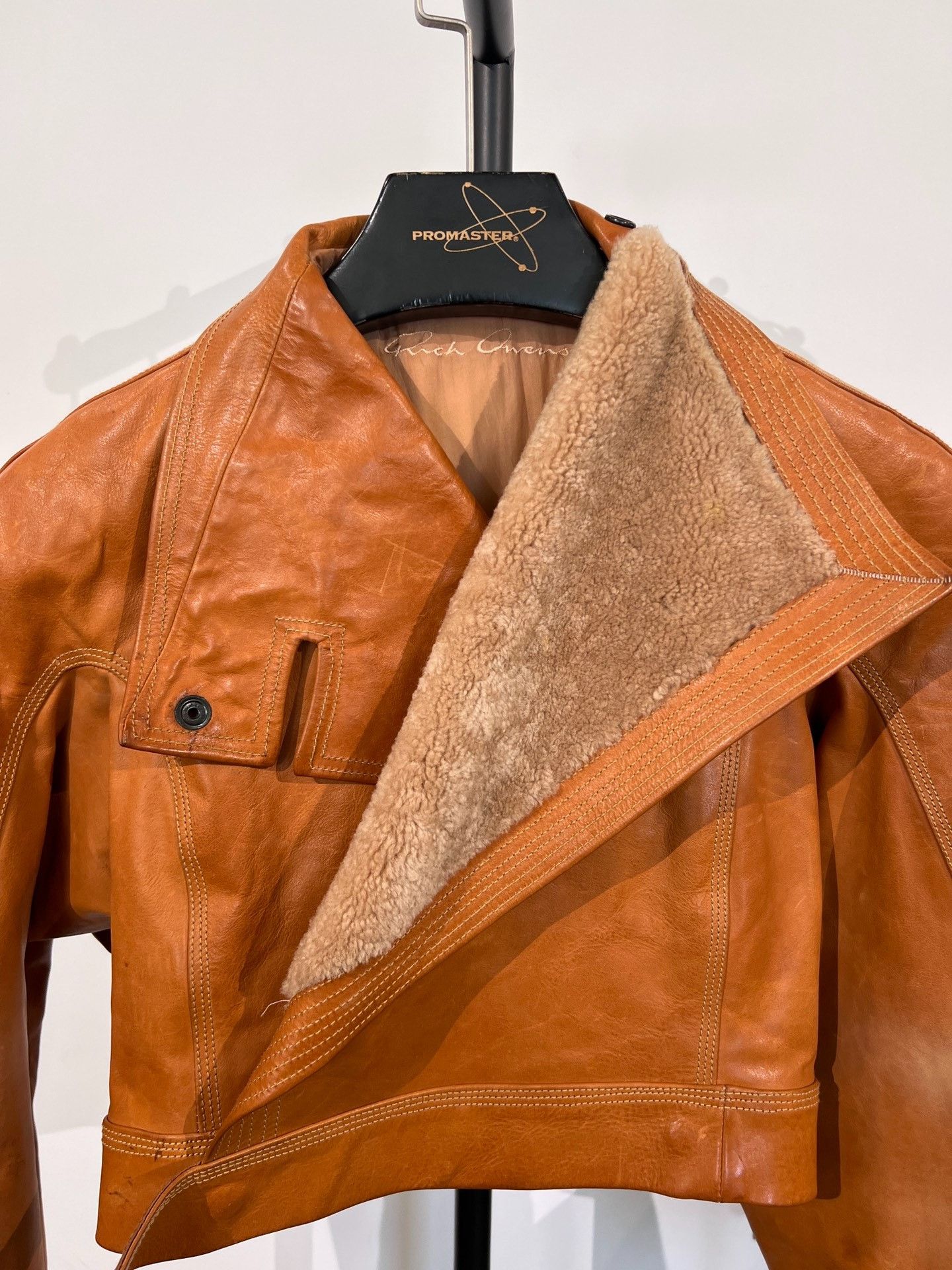 Rick Owens Rick Owens Cropped Fur Panel Leather Jacket Size S / US 4 / IT 40 - 4 Thumbnail