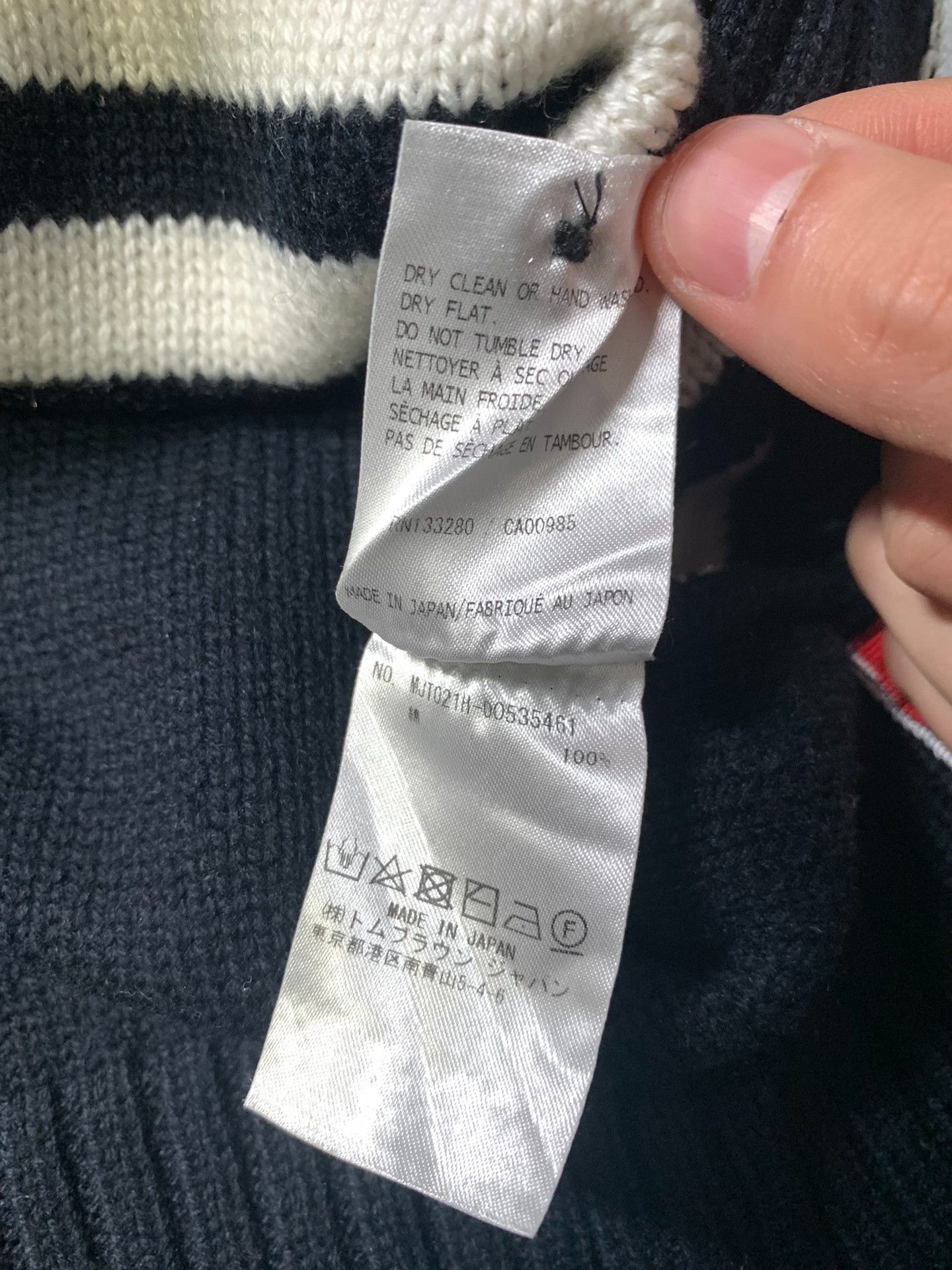 Thom Browne Thom Browne Classic Four-Bar Crewneck Sweatshirt Size US L / EU 52-54 / 3 - 6 Thumbnail
