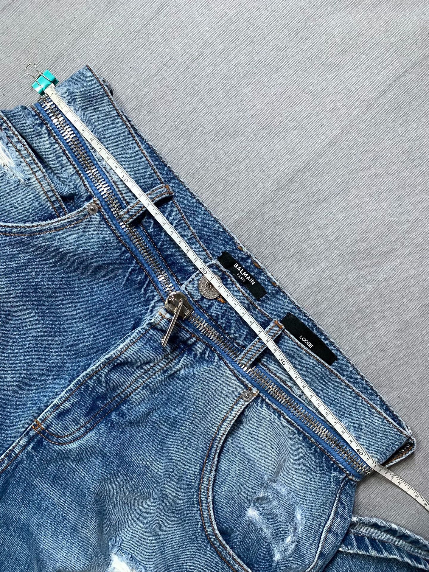Balmain BALMAIN Ripped Wide-Leg Jeans Size US 31 - 8 Thumbnail