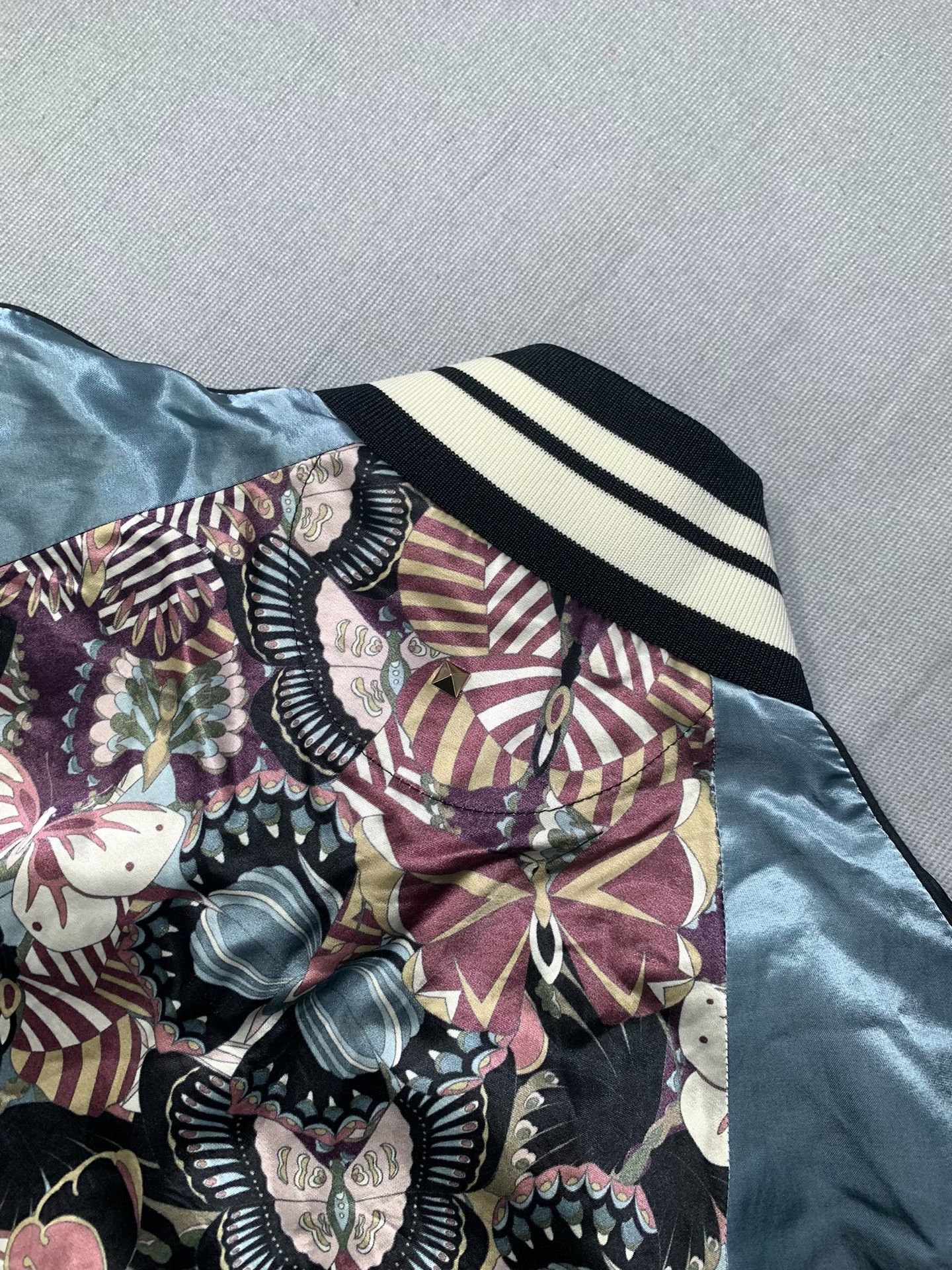 Valentino Valentino Butterfly Satin Souvenir Jacket Size US M / EU 48-50 / 2 - 5 Thumbnail