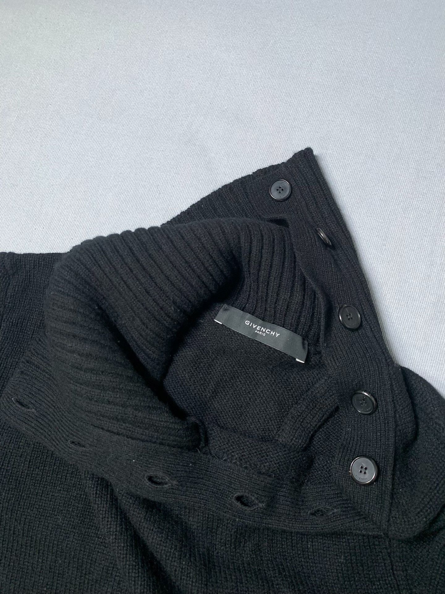 Riccardo Tisci Givenchy 12FW Deconstructed Wool Turtleneck Size US XL / EU 56 / 4 - 2 Thumbnail