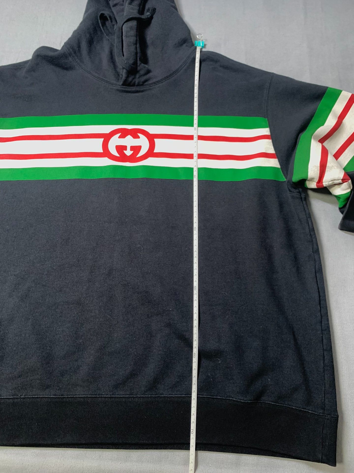Gucci Gucci Double G Three-Stripe Logo Hoodie Size US XL / EU 56 / 4 - 8 Thumbnail